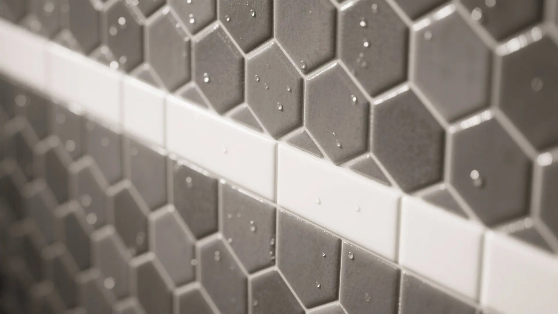 2. Mix matte tiles with glossy accents