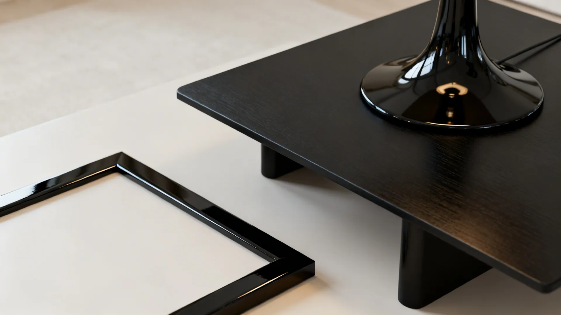 3. Mix matte and glossy blacks for depth