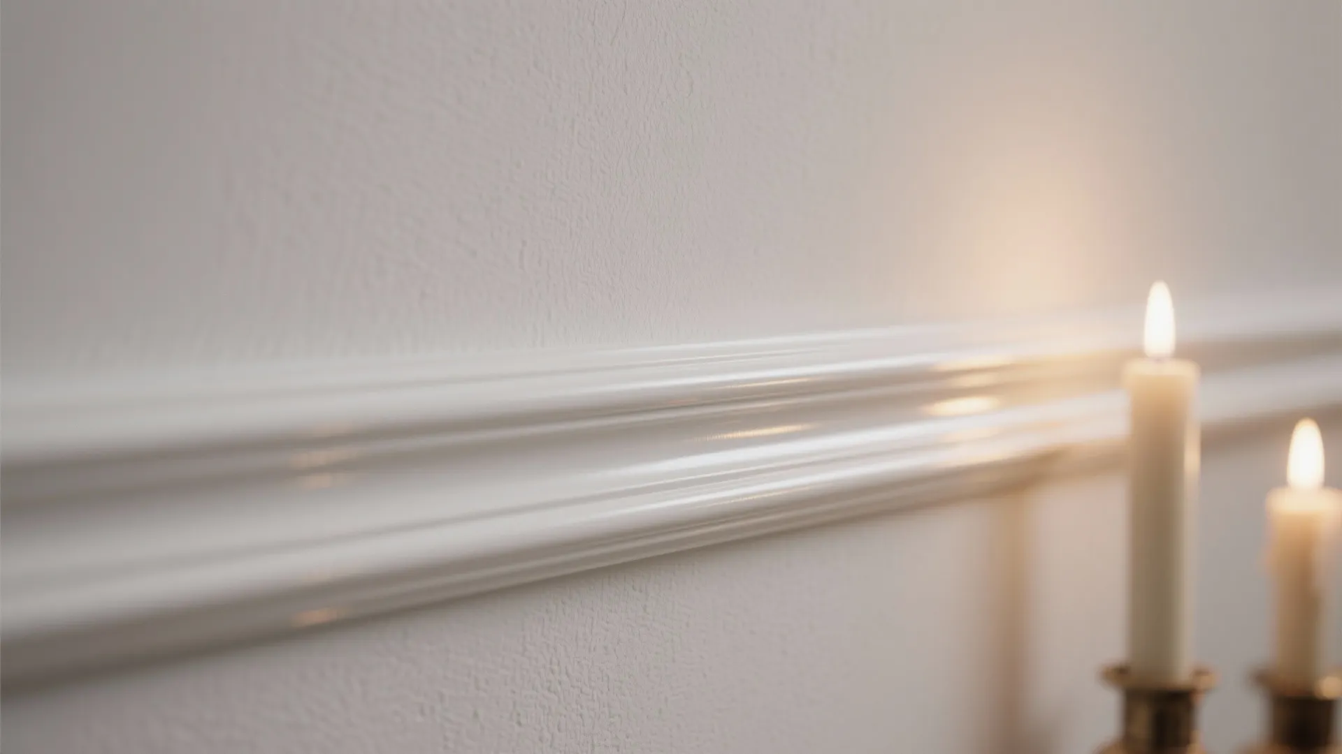 2. Matte White Walls and Glossy Trim