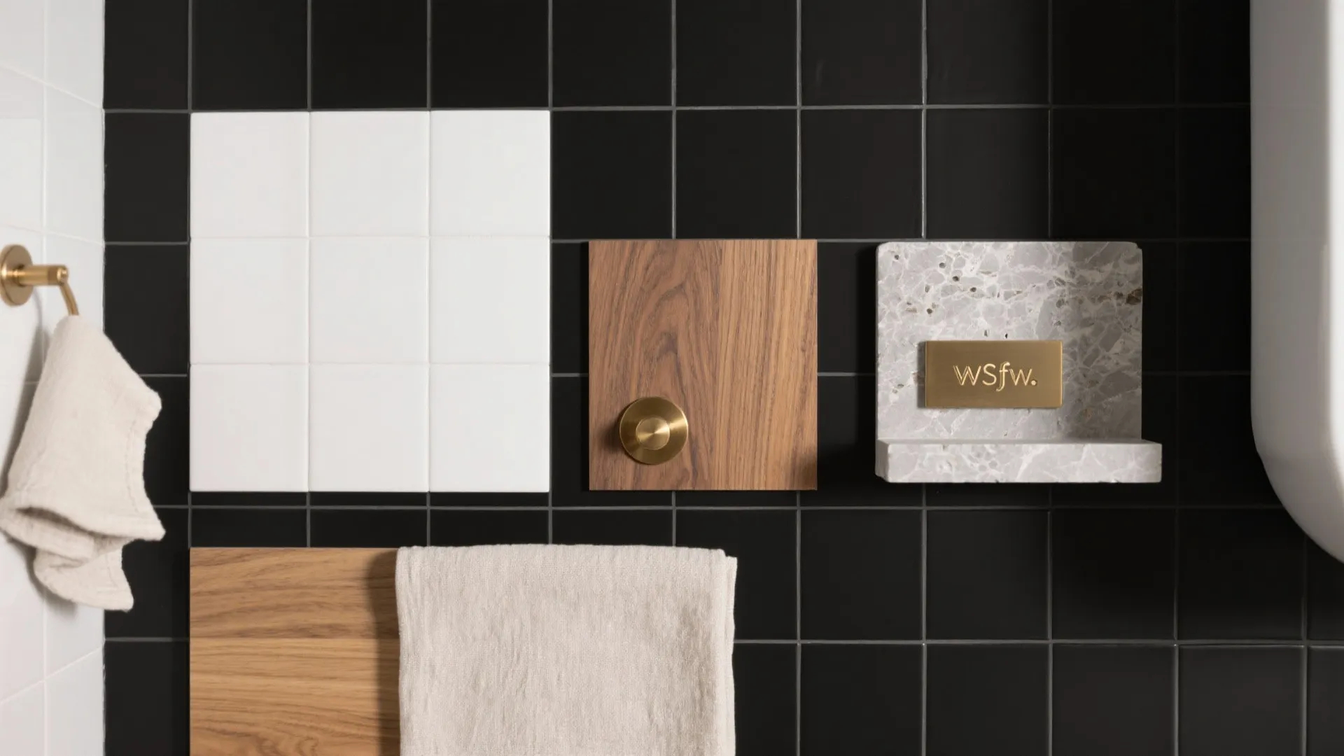 Balance Matte and Gloss + Warm Materials to Soften Contrast