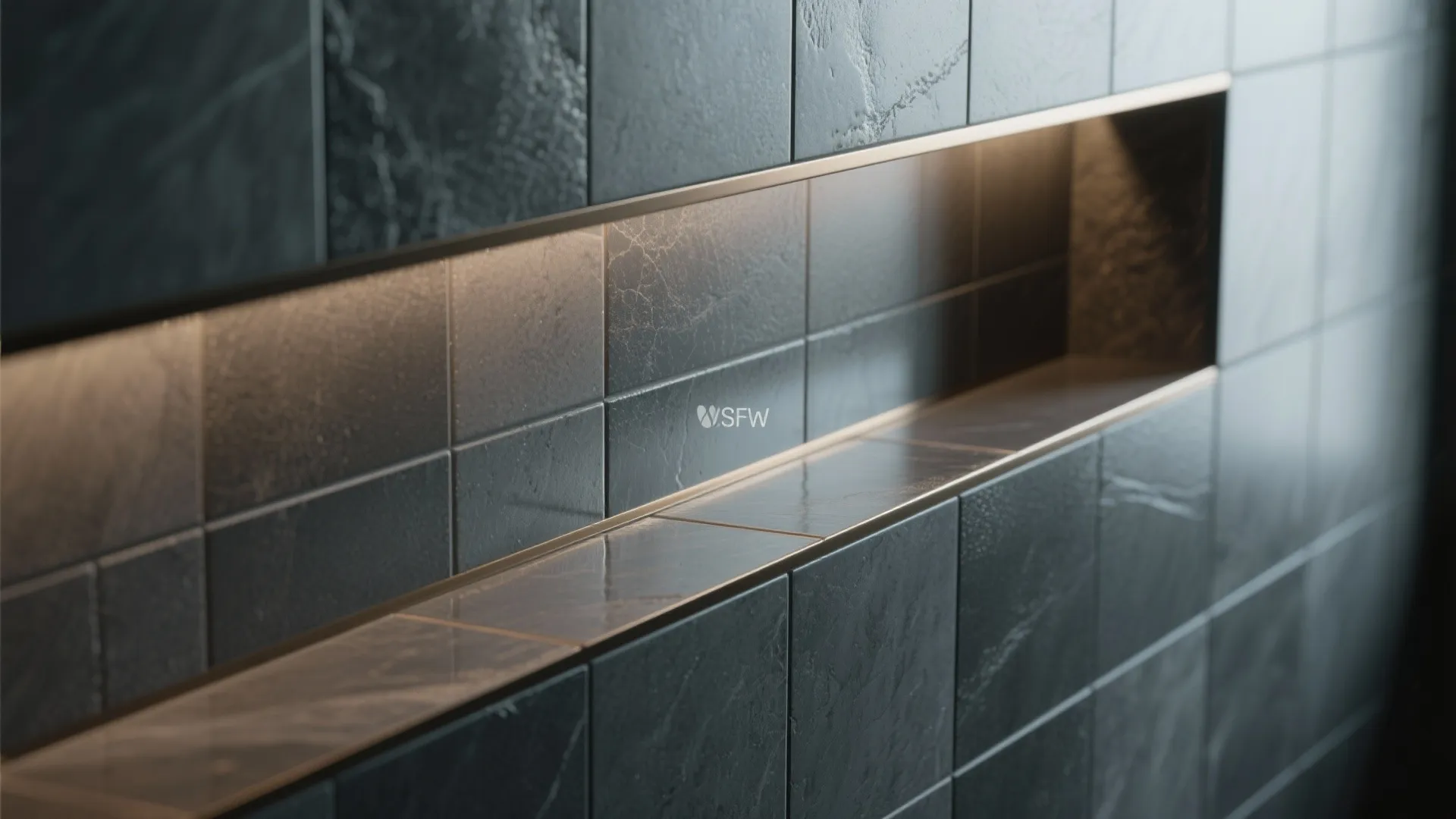 1. Mix matte and glossy tiles for depth