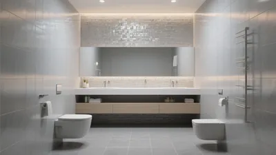 Modern Luxury Bathroom Design with Dual Vanity