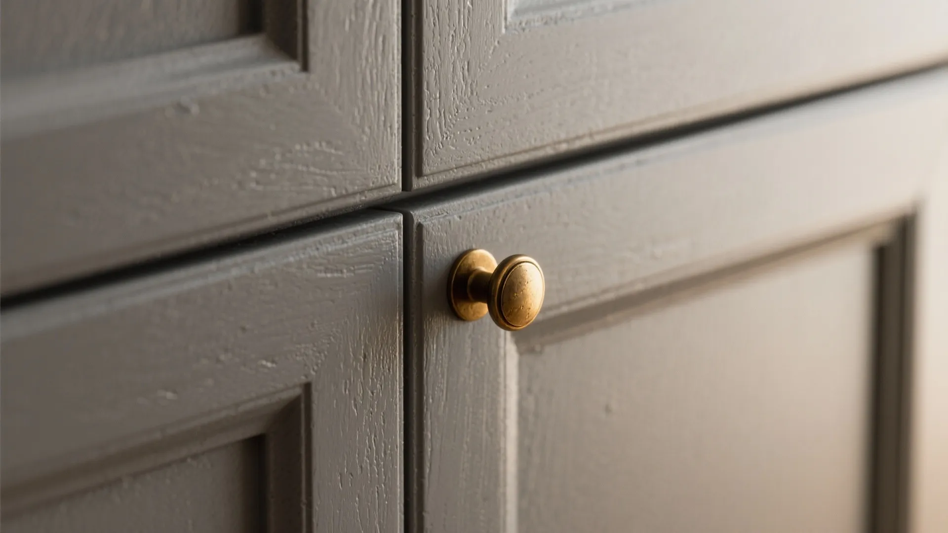 3. Matte gray with brass hardware