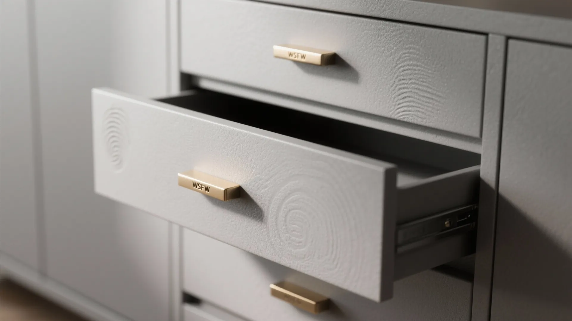 5. Matte Gray with Metallic Hardware