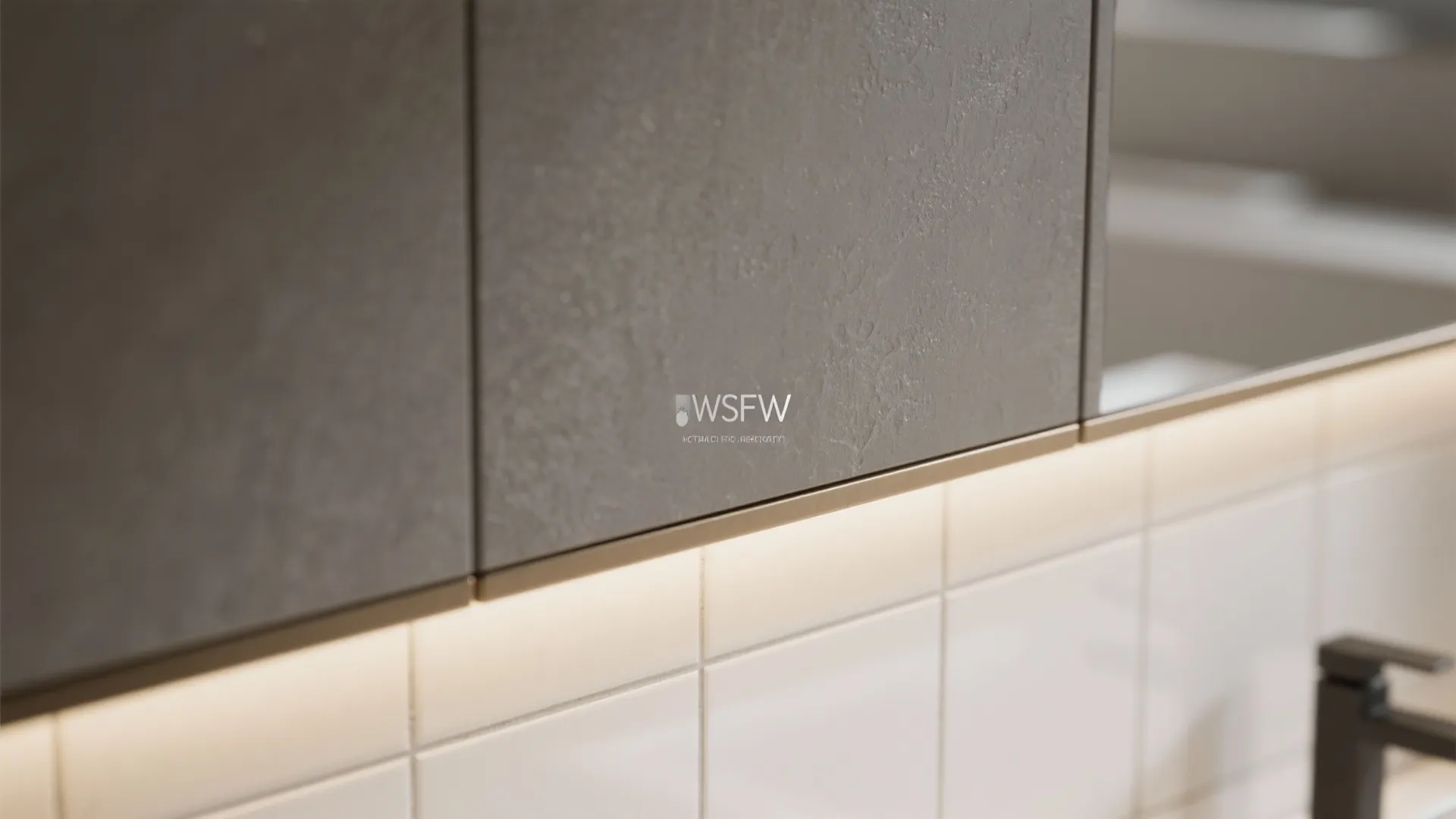 1. Embrace tonal contrast: matte grey + glossy white