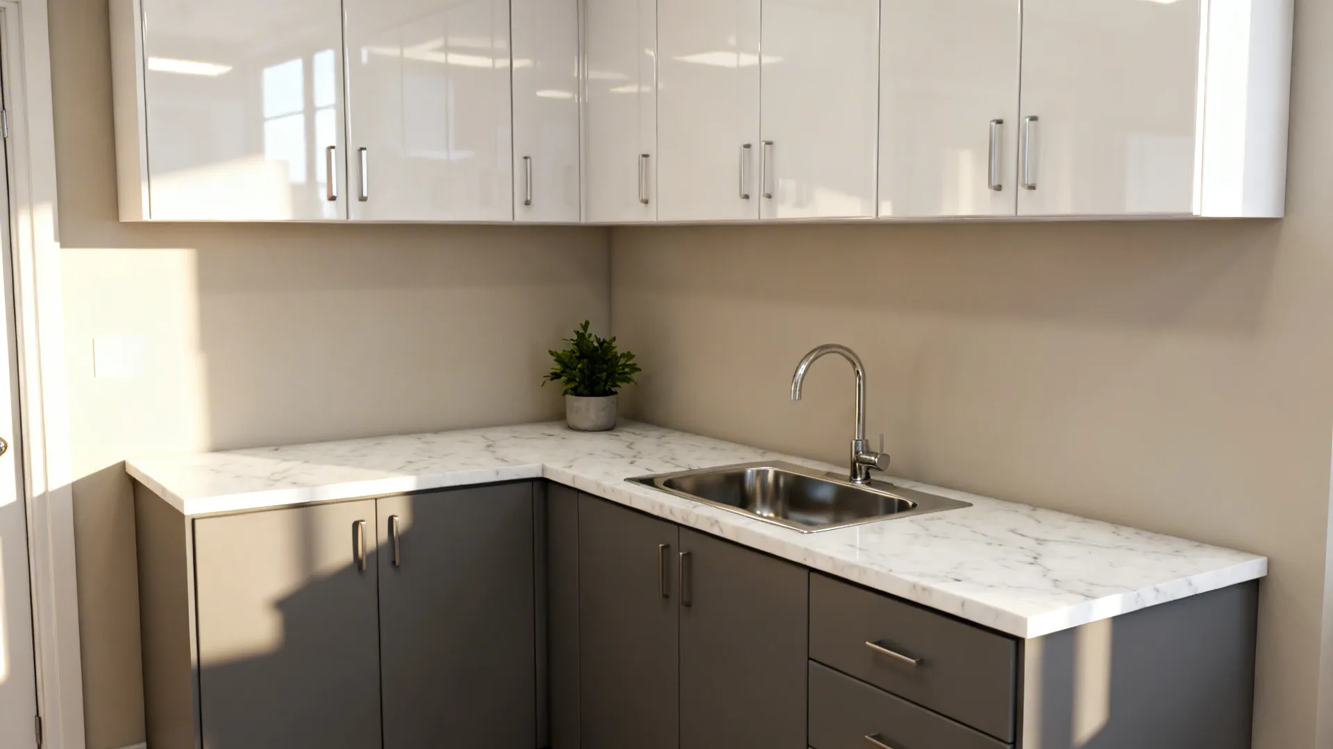 Matte Grey Lowers + Glossy White Uppers