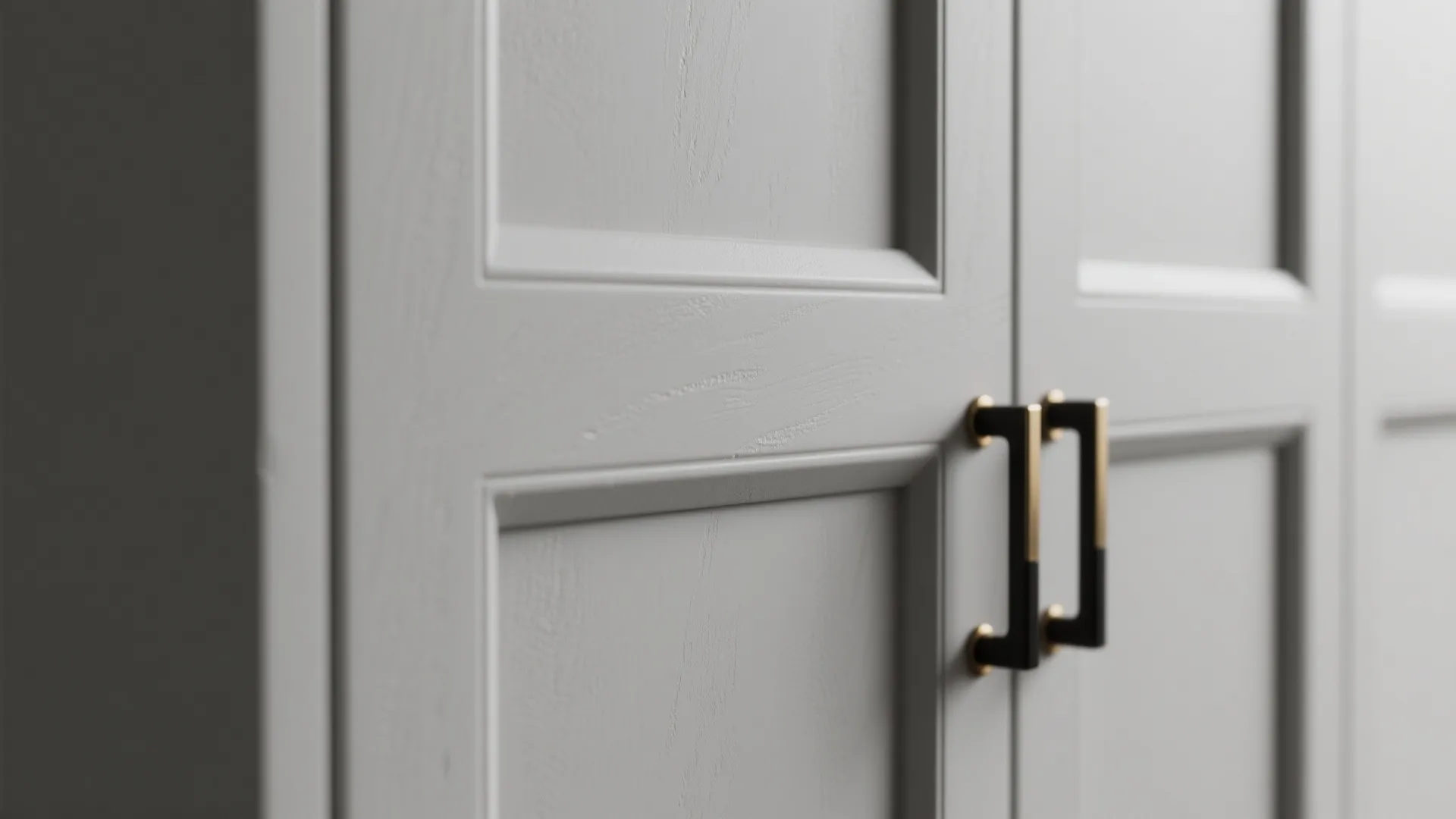 5. Matte light grey with high-contrast hardware