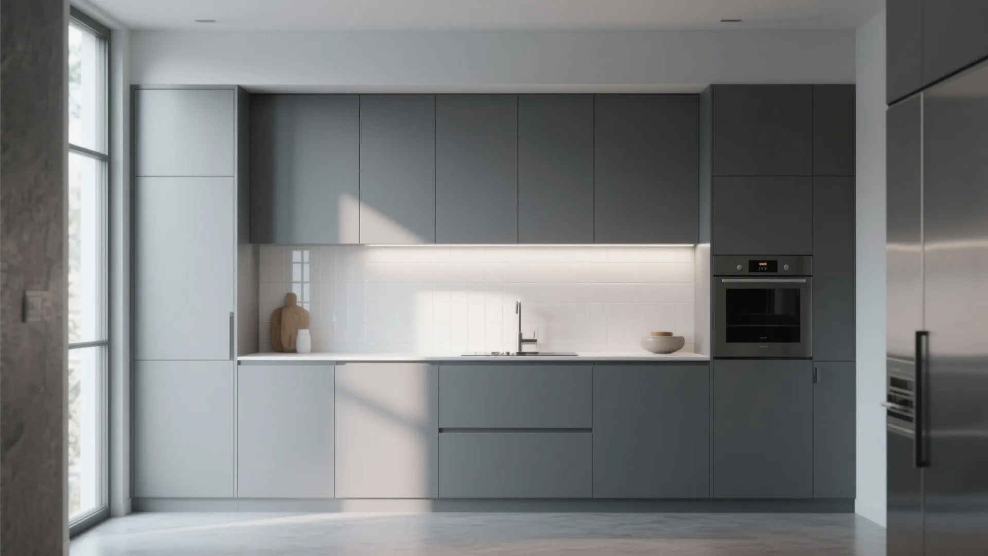Idea 3: Sleek Modern with Matte Finishes