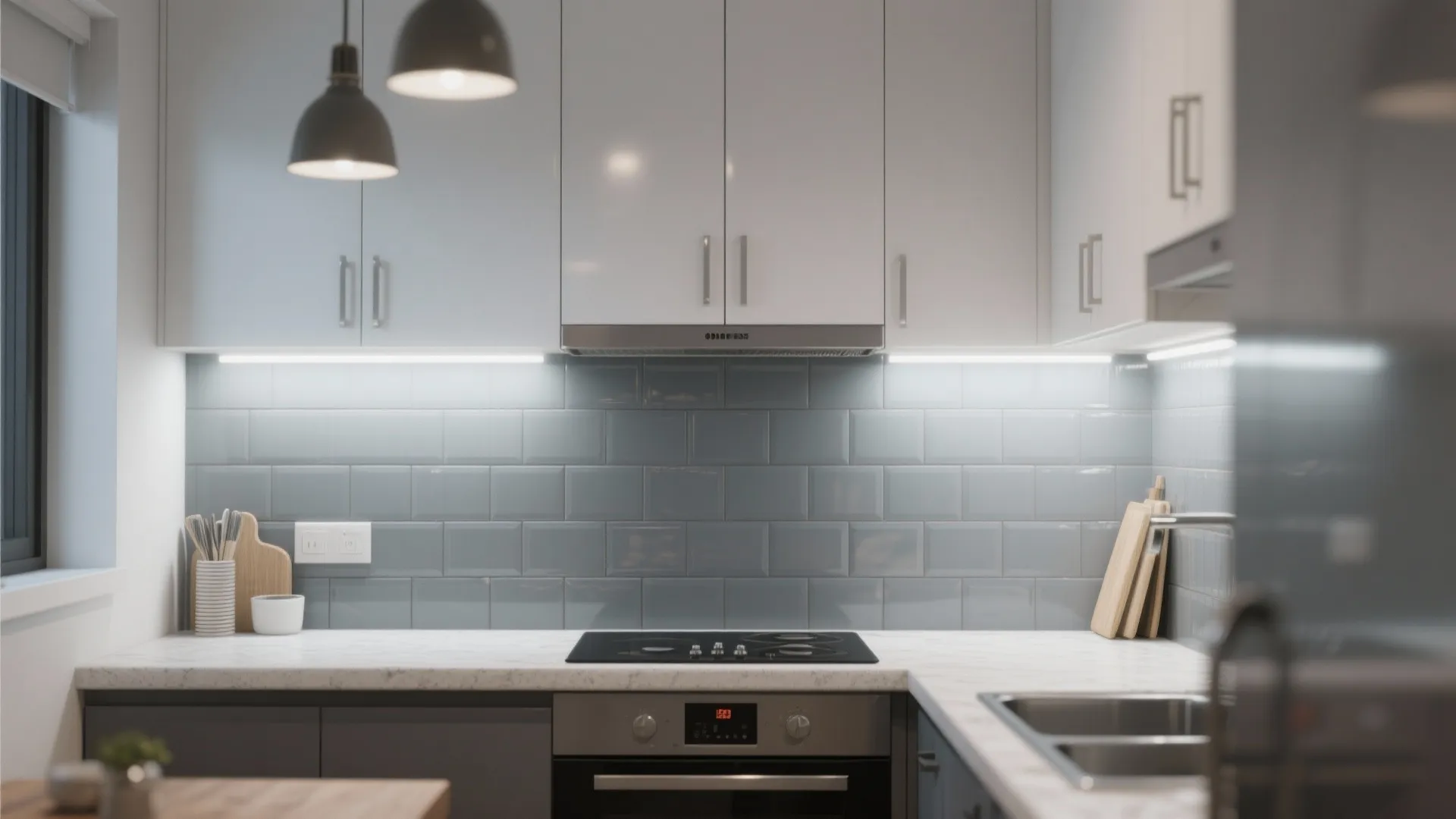 2. Matte grey tile for subtle texture