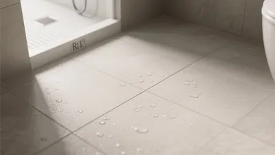 Modern Slip-Resistant Bathroom Flooring Design