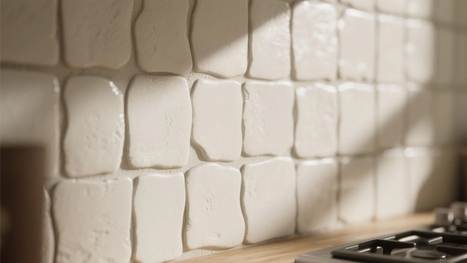 2. Matte handmade tiles for tactile warmth