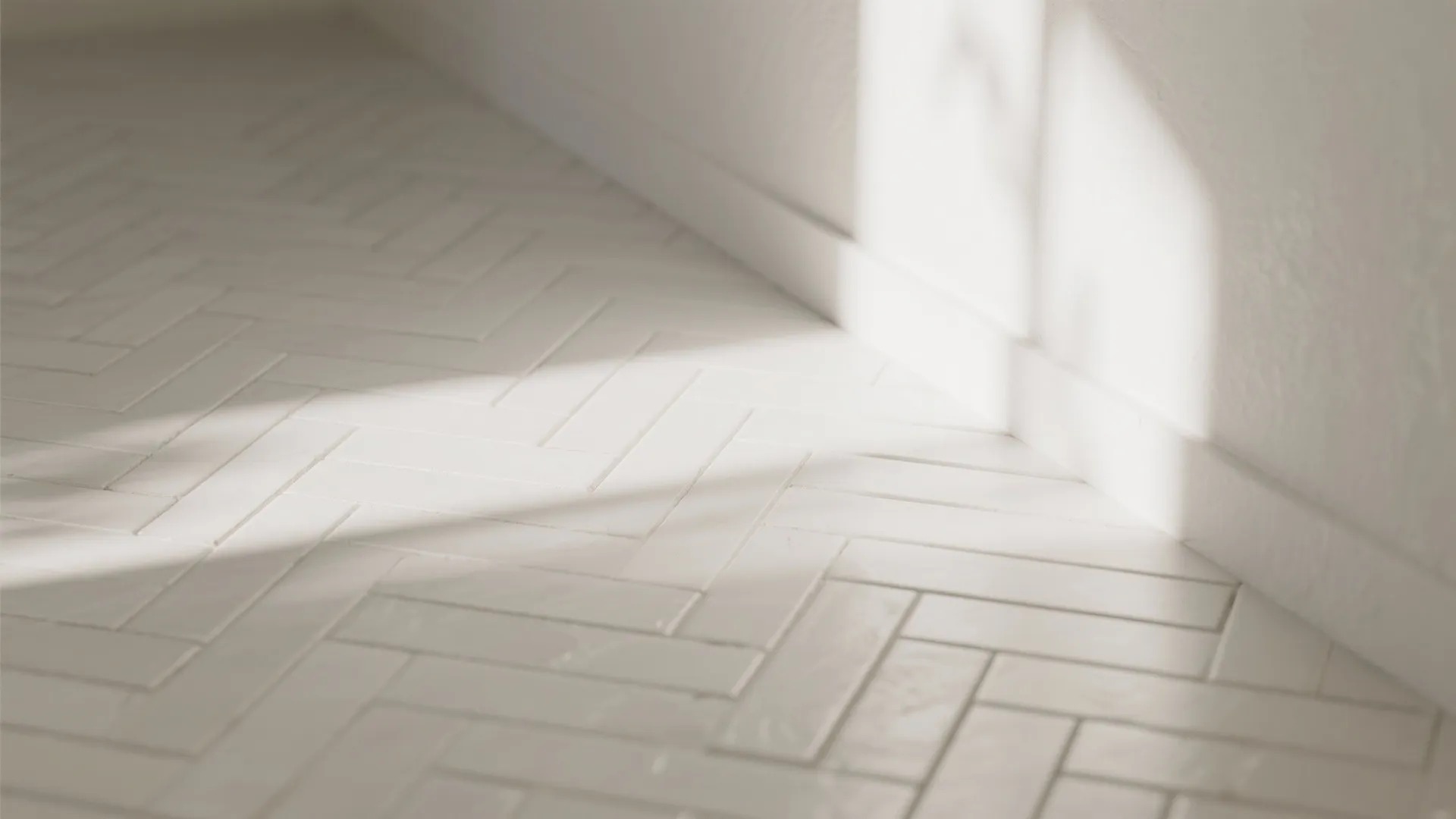 4. Matte white tile for a softer, textured backdrop