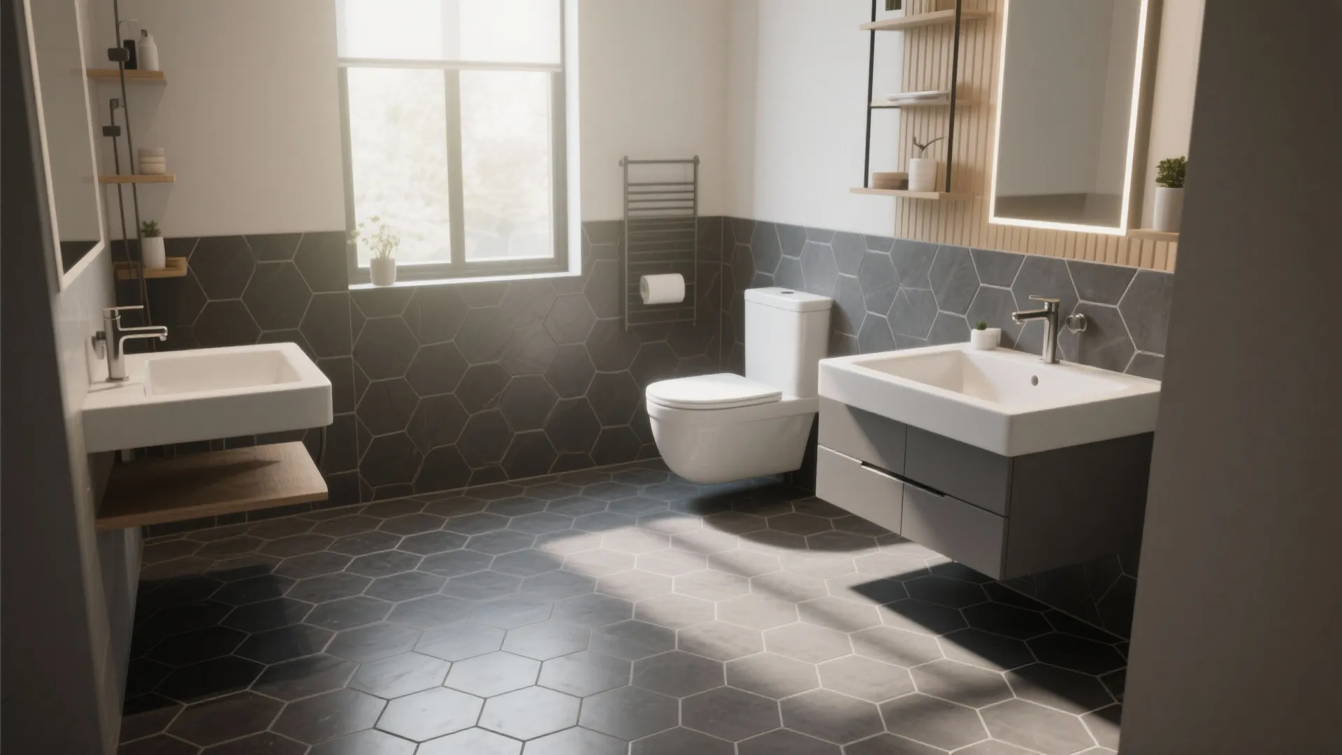 Matte Finish Hexagon Tiles