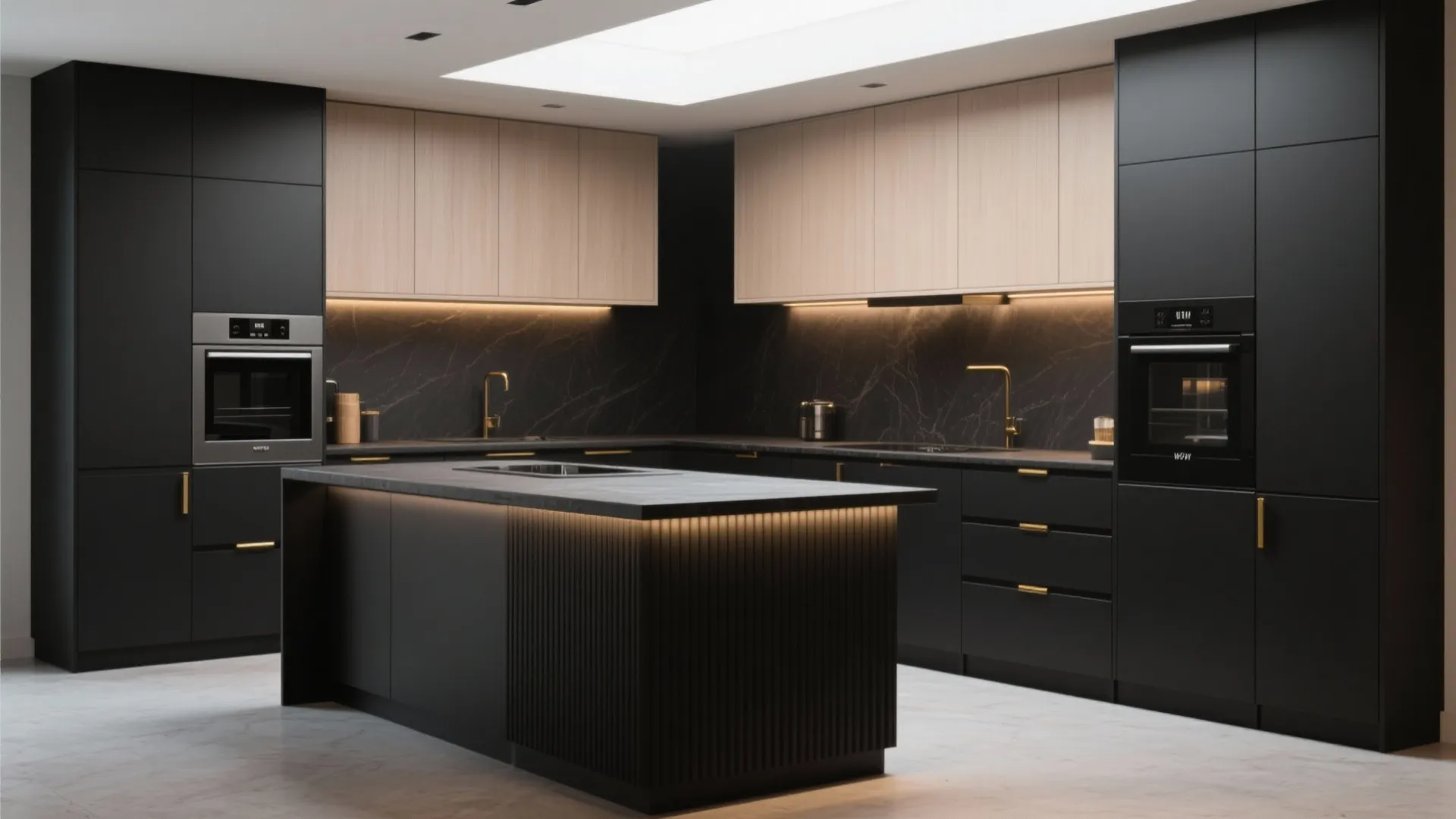 2. Matte Black Kitchen Cabinets for a Modern Edge