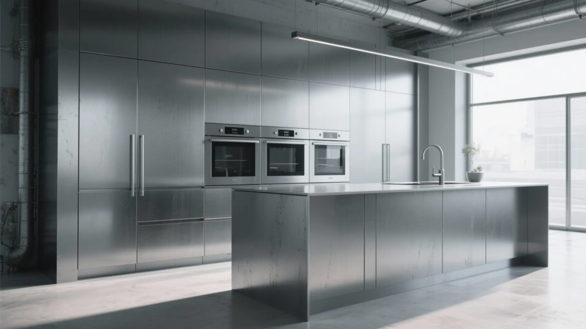 3. Matte Metal or Powder-Coated Panels for an Industrial Edge