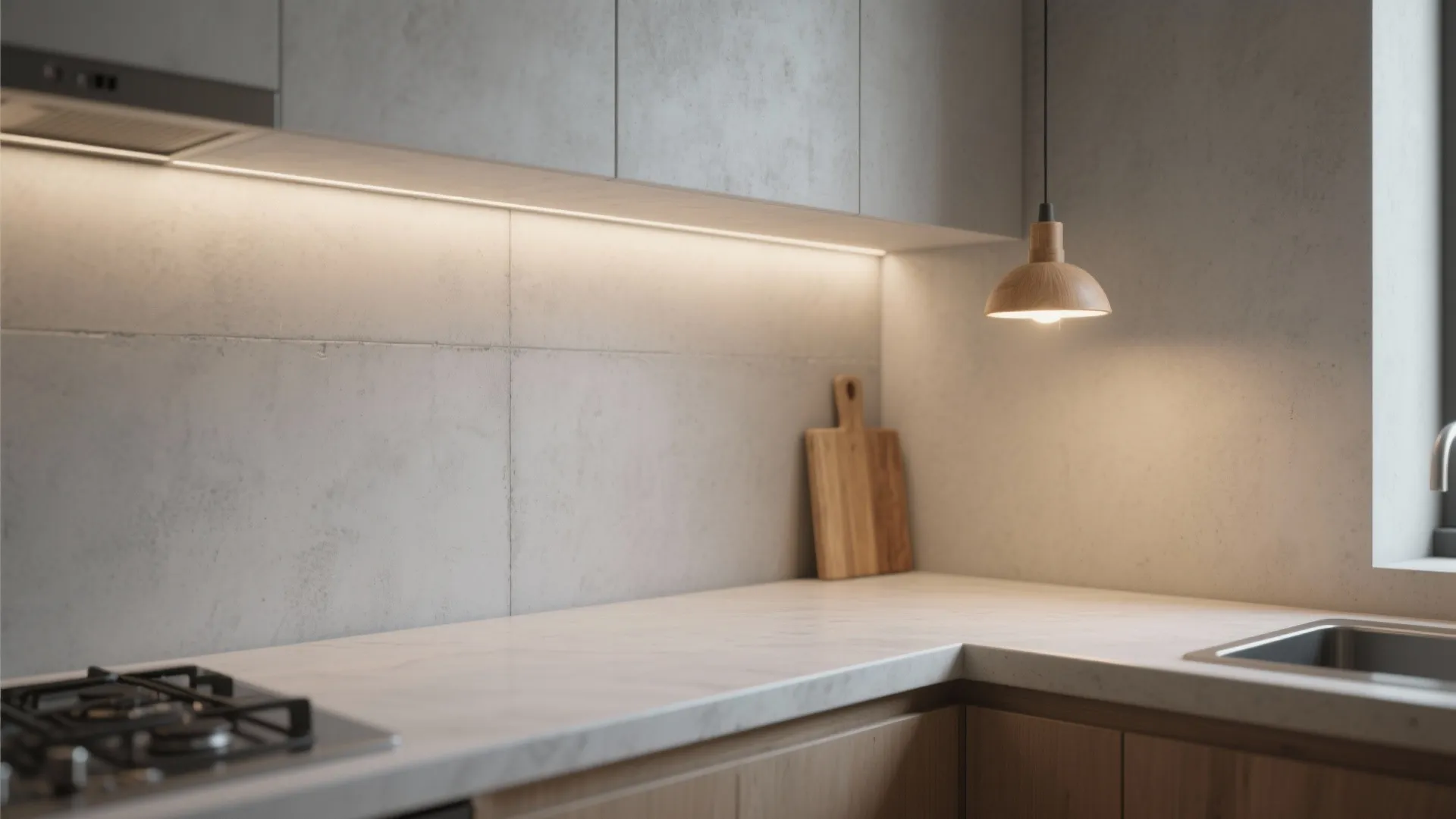 2. Matte Micro-Cement for a Seamless, Modern Feel