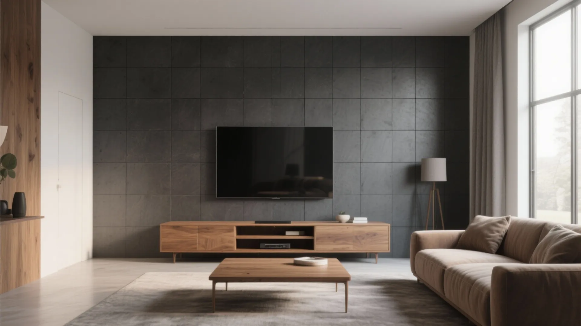 2. Matte Monochrome Panels for a Modern Backdrop