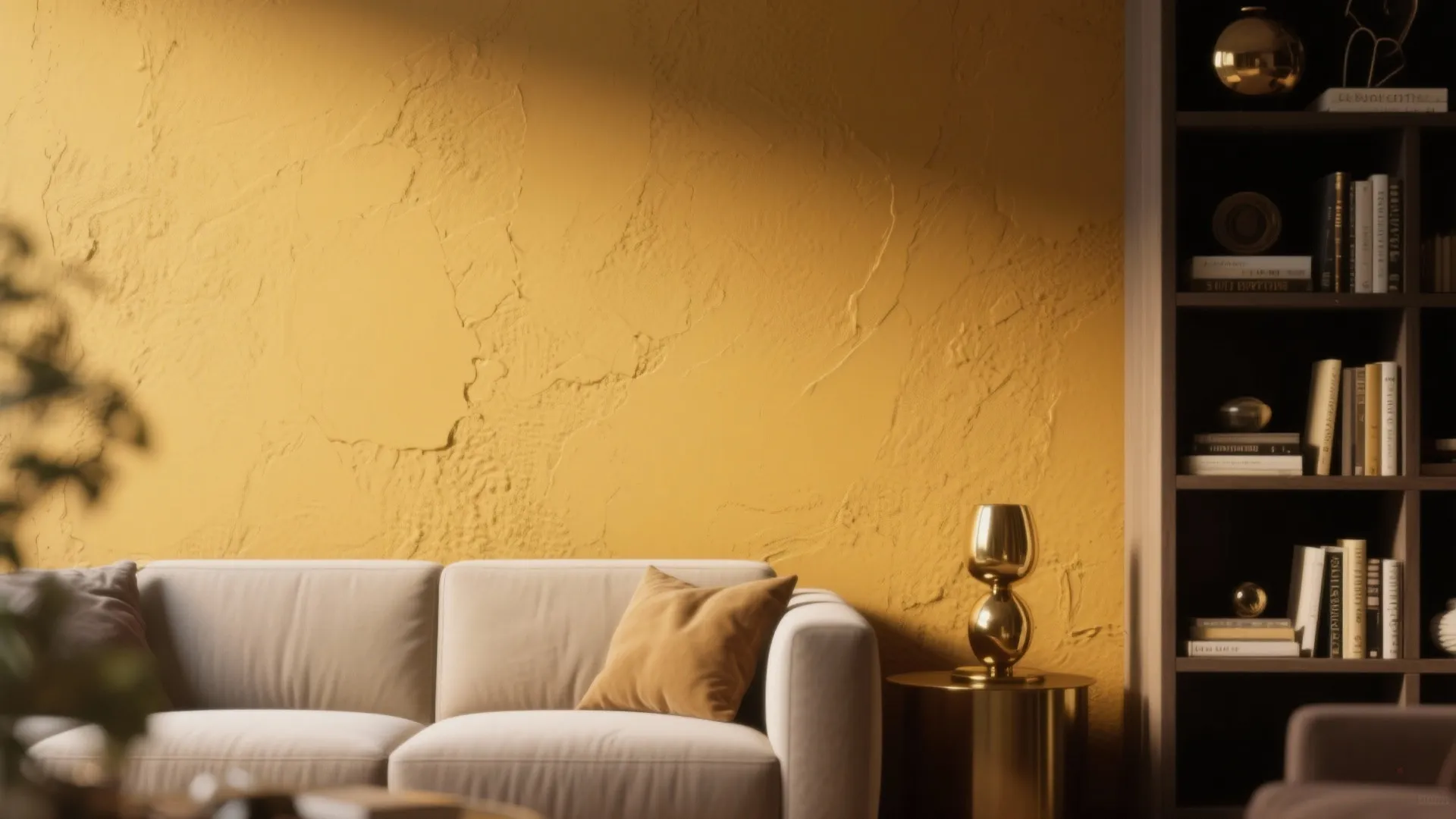 2. Accent Wall in Matte Mustard
