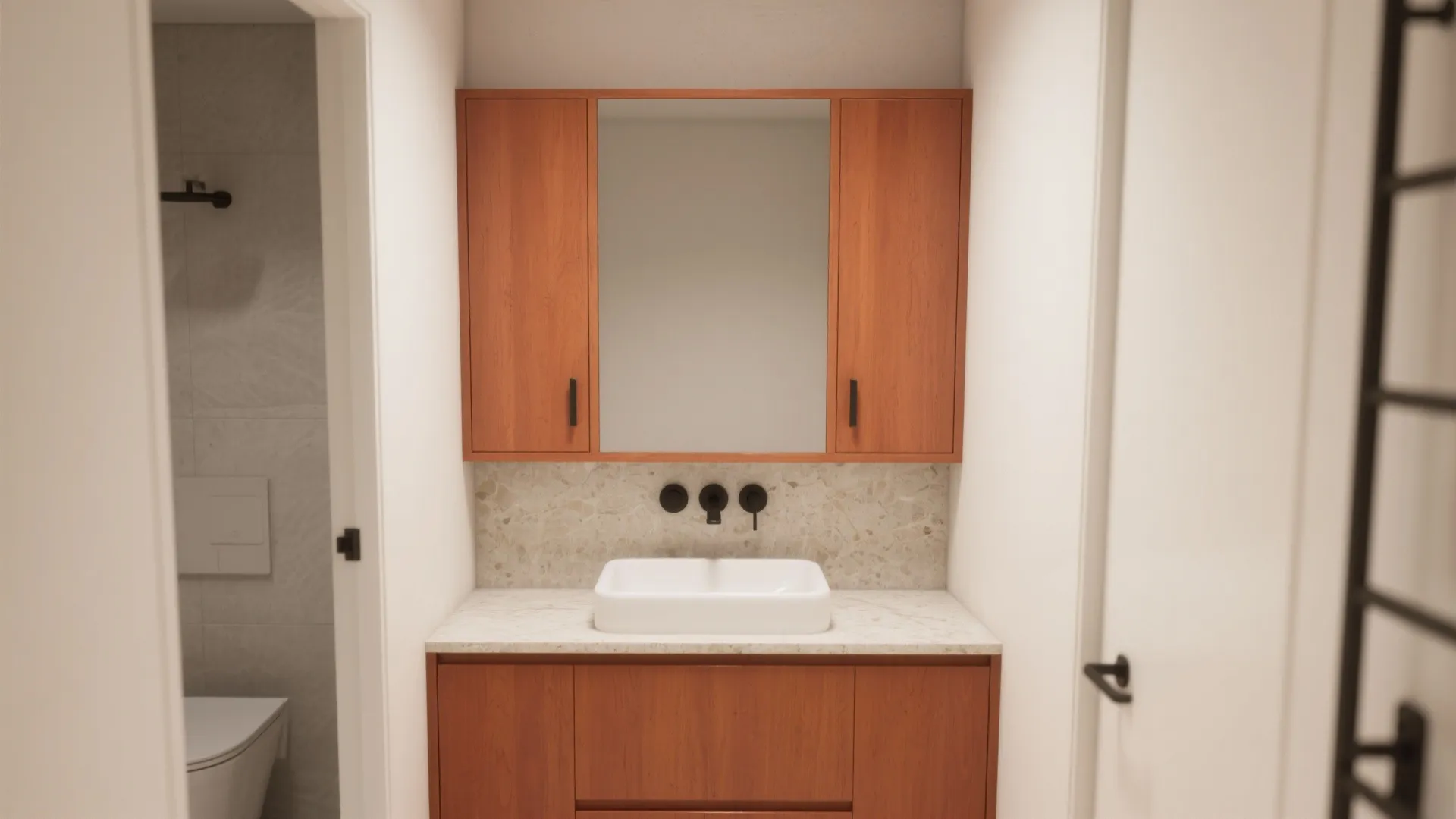 4. Matte Orange Cabinets for Drama