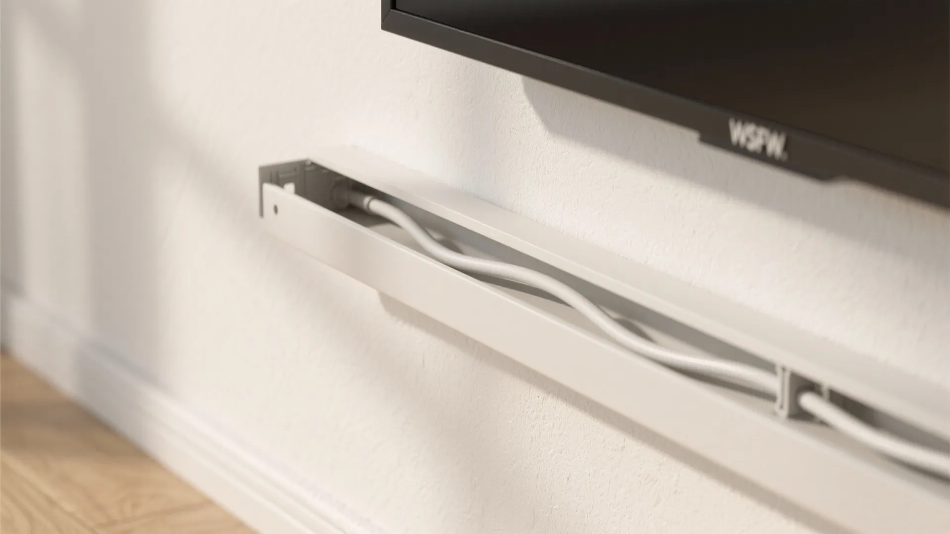 Matte Painted Feature Wall with Hidden Cables