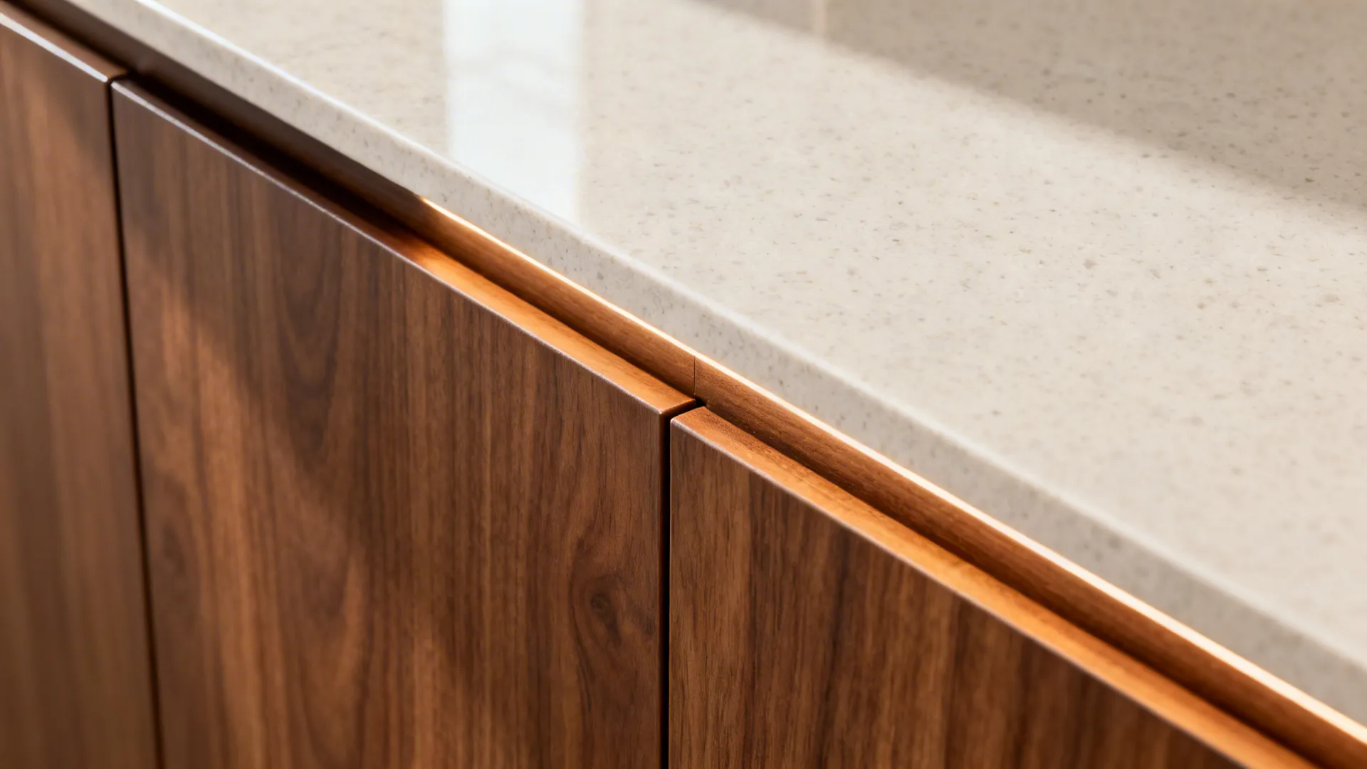 Warm wood tones with durable matte finishes