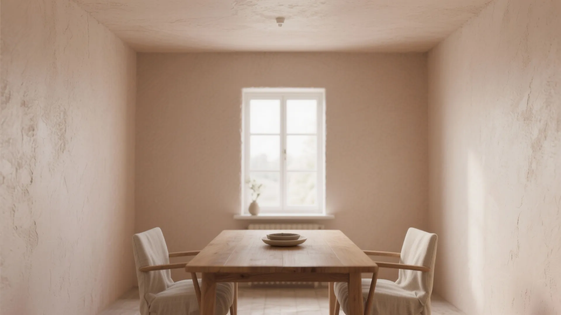 3) Matte Plaster Finish for Height and Warmth