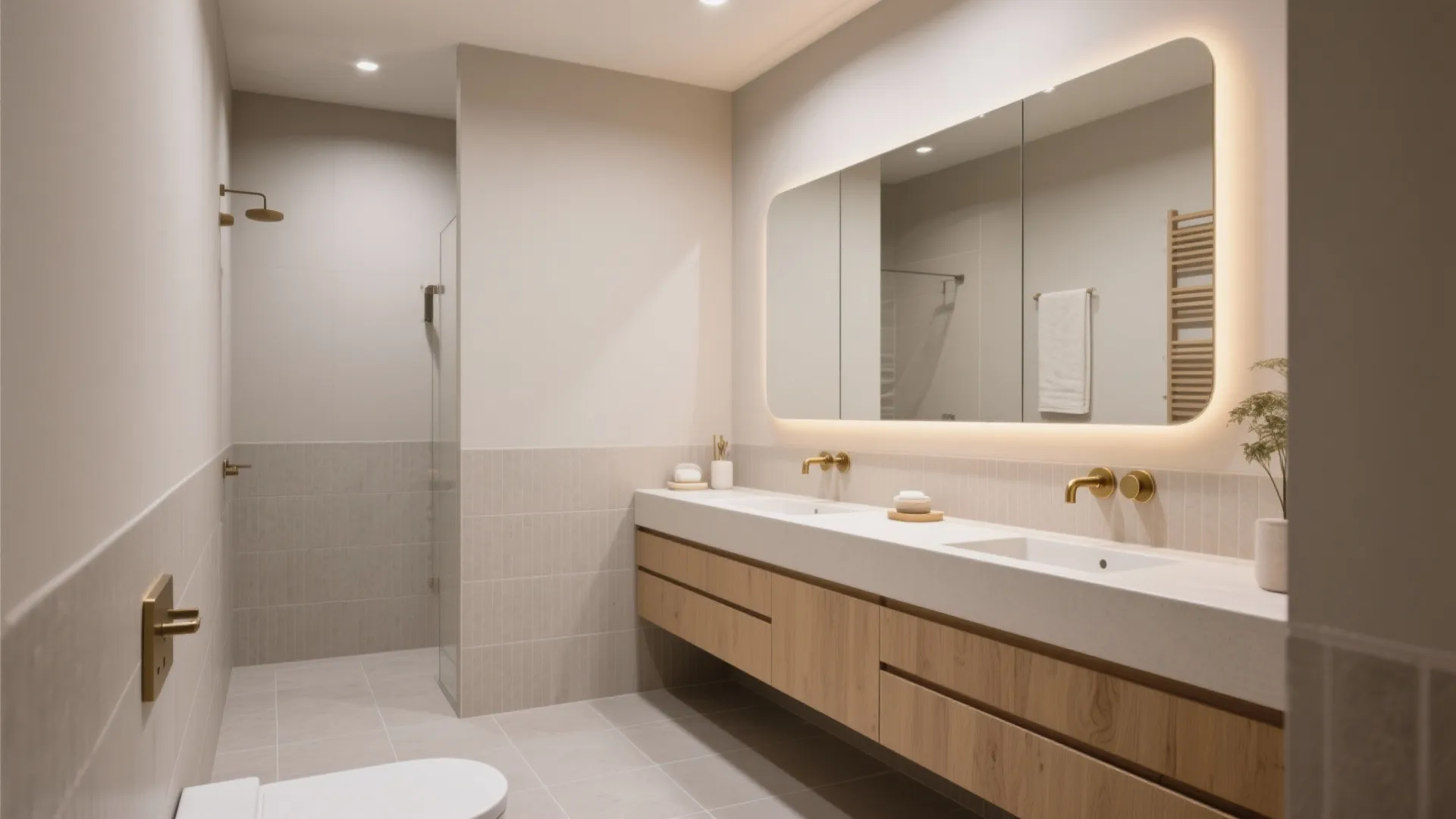 Matte Porcelain Neutrals for Calm Bathrooms