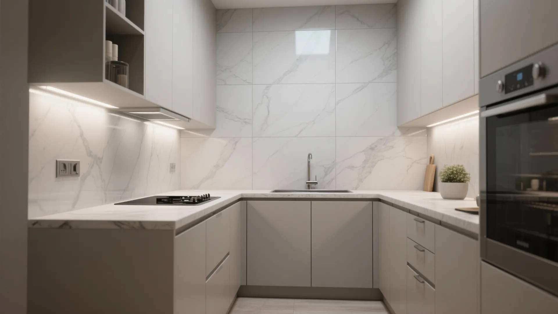 5. Matte Porcelain Slabs for a Luxurious, Low-Seam Look