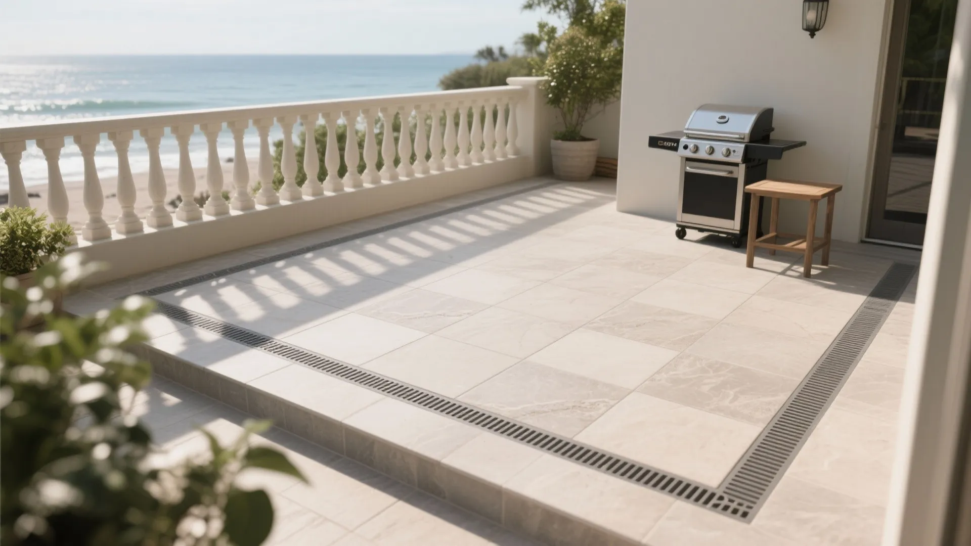 Textured porcelain tiles with a matte finish