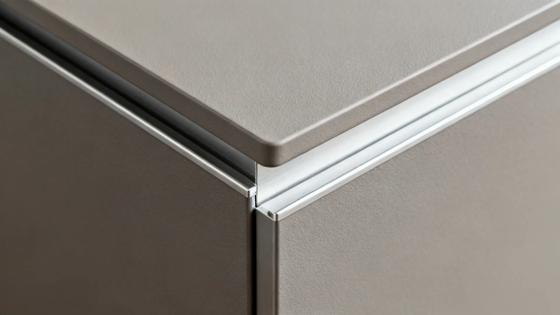 1) Slim Aluminum Profiles with Matte Lacquer Shutters