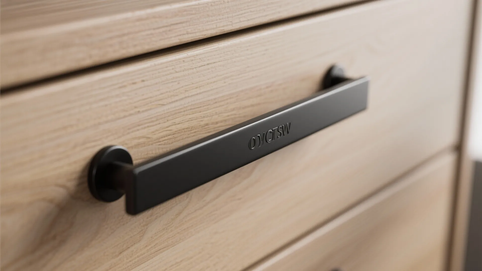 1. Matte black pulls for a minimalist look