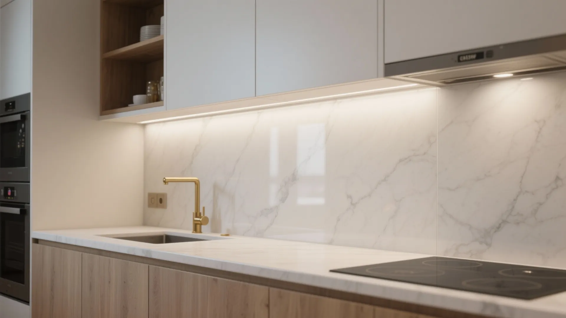 3. Matte white quartz slab