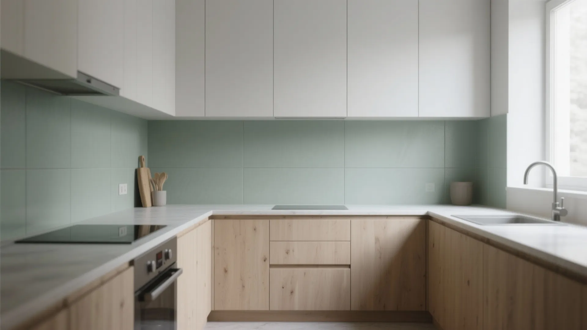 5. Matte Sage Large-Format Slabs