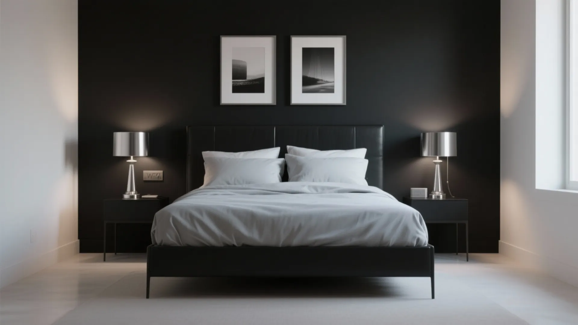 Idea 1: Start with matte black, then layer soft silver