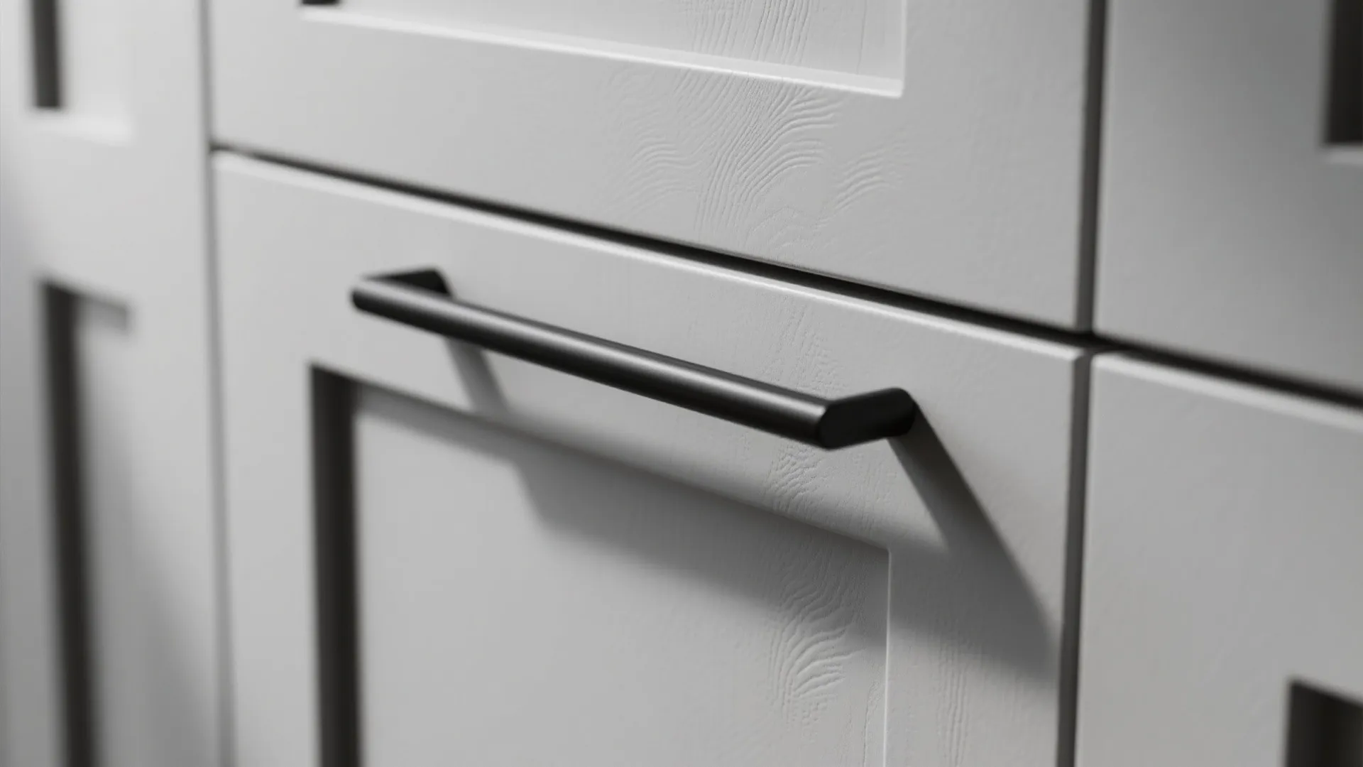 1. Matte black slim bars for a modern minimalist look