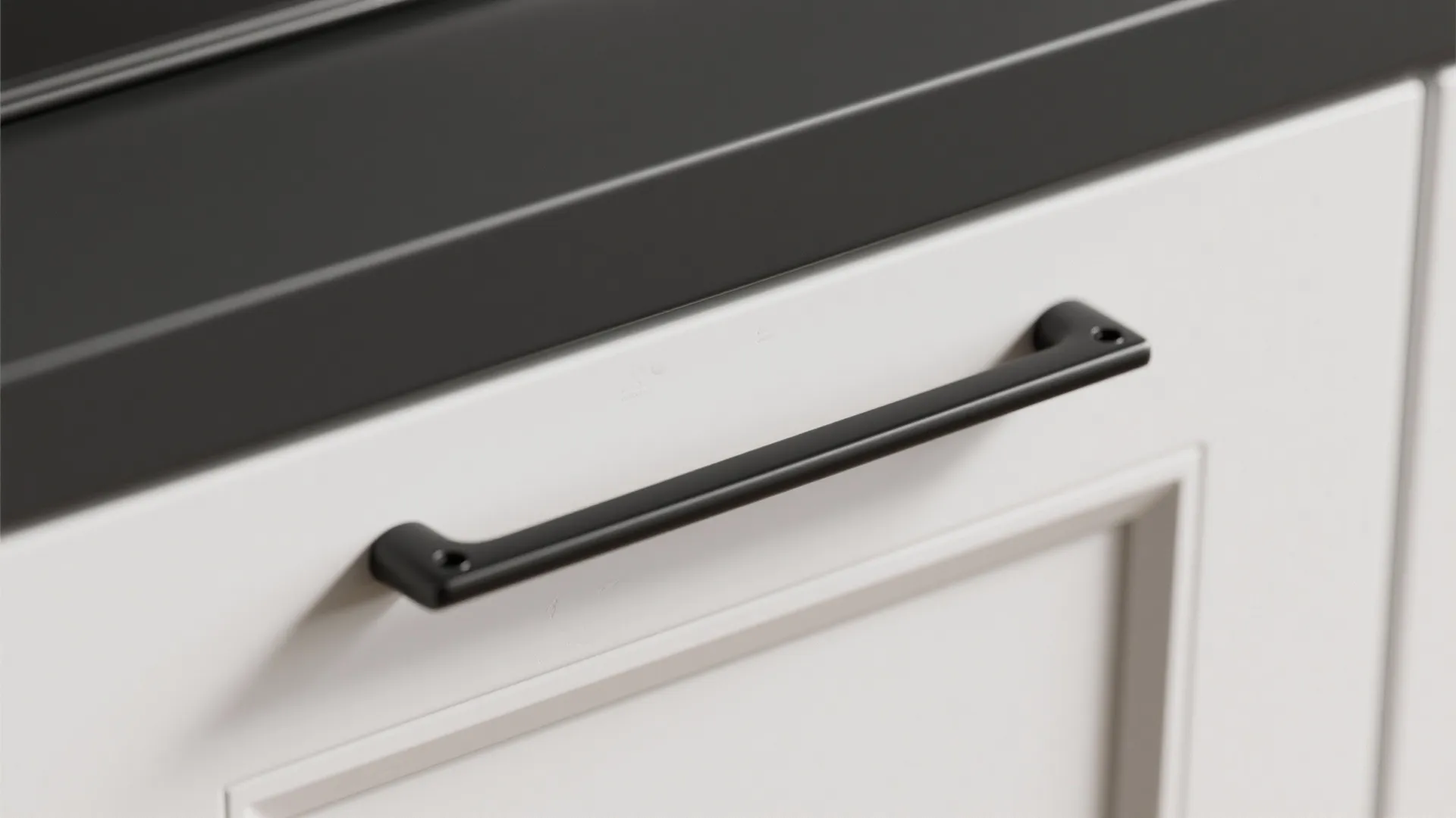 1. Matte black slim handles for a minimalist look
