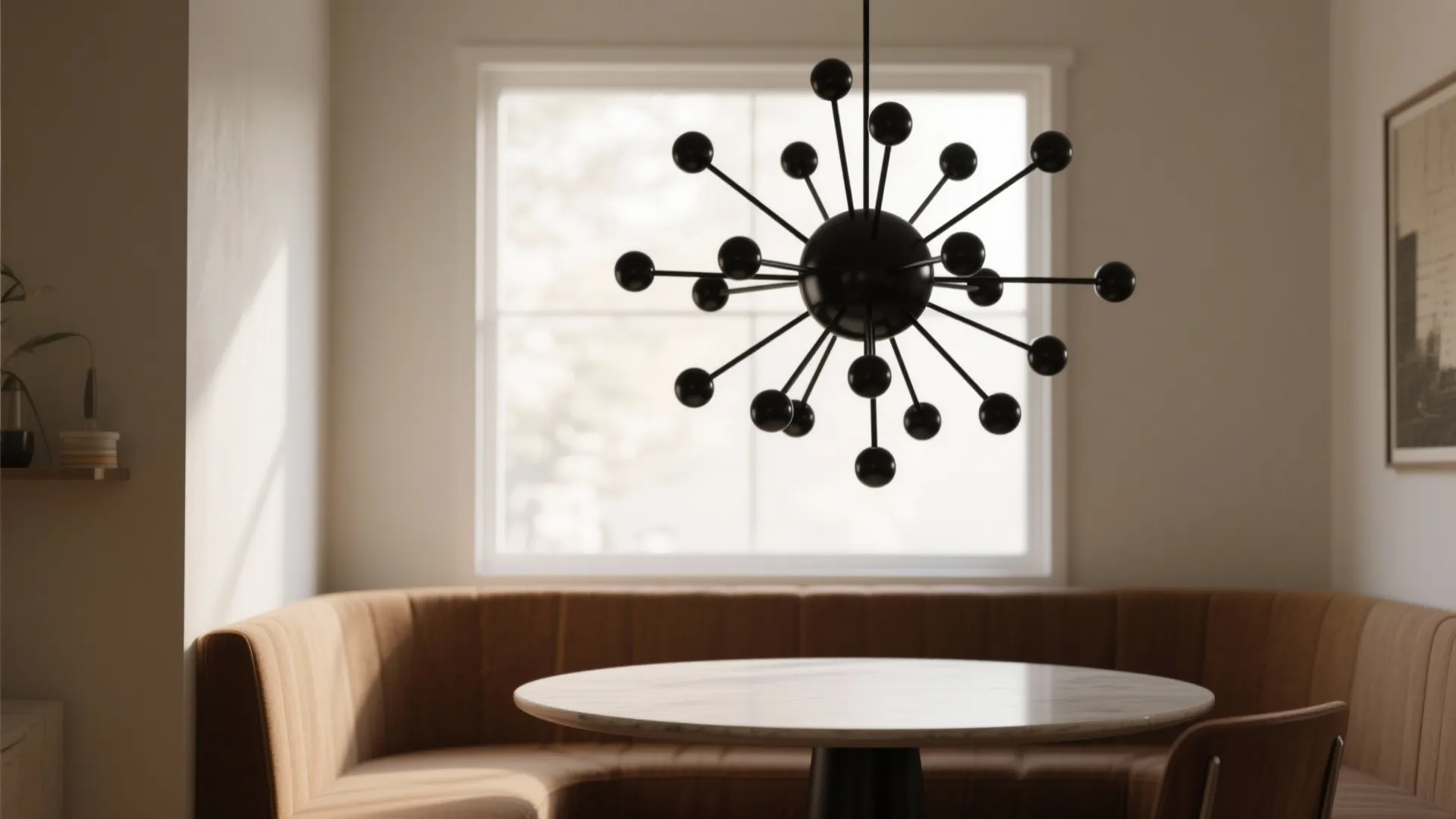 2. Matte Black Sputnik Fixture