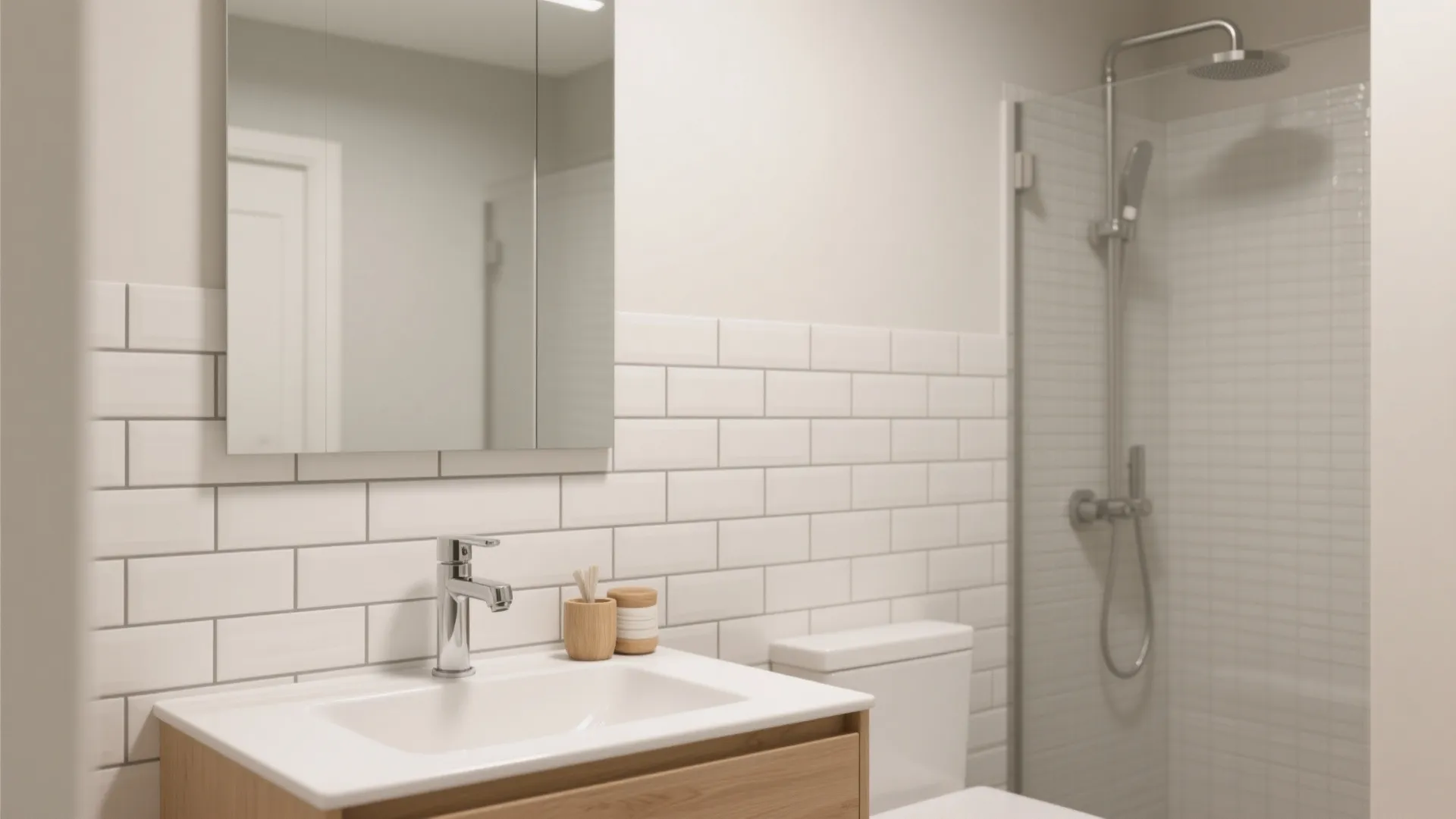 Minimalist Matte Subway Tiles, Stacked Straight