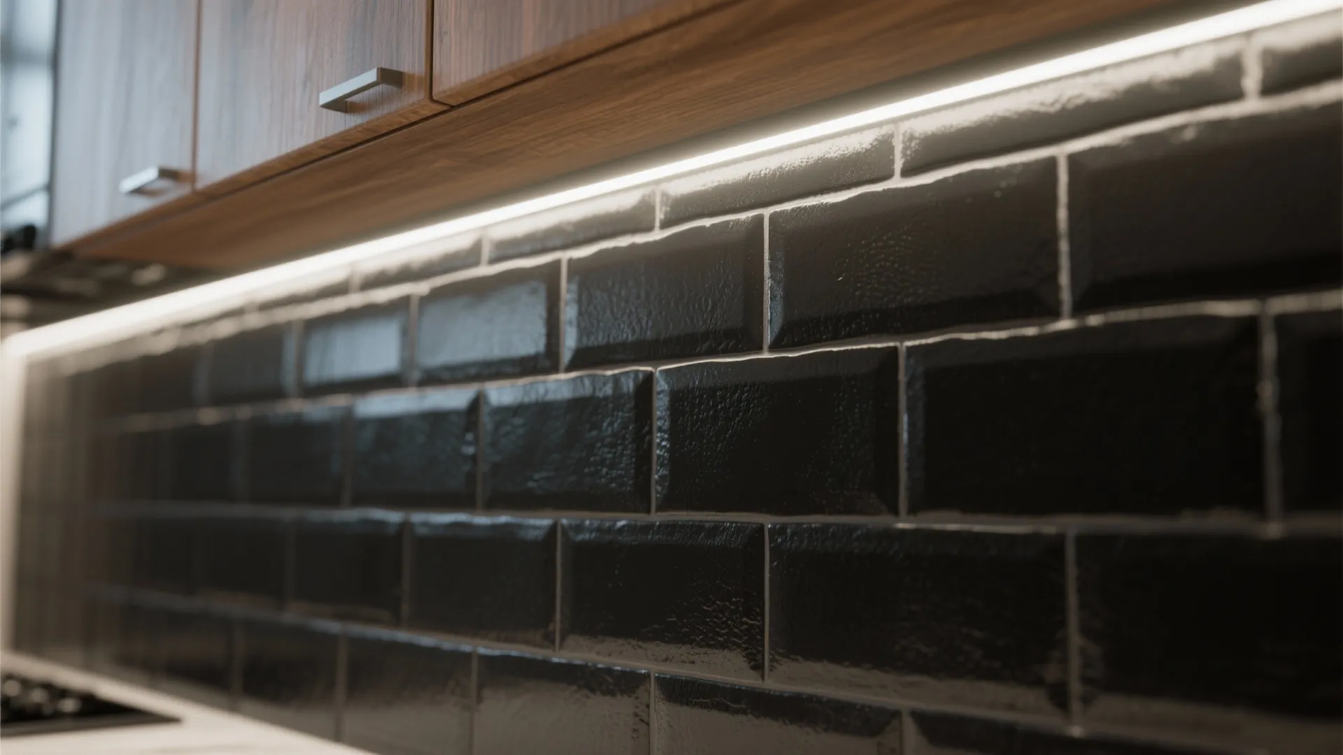 1. Matte black subway tiles for timeless contrast