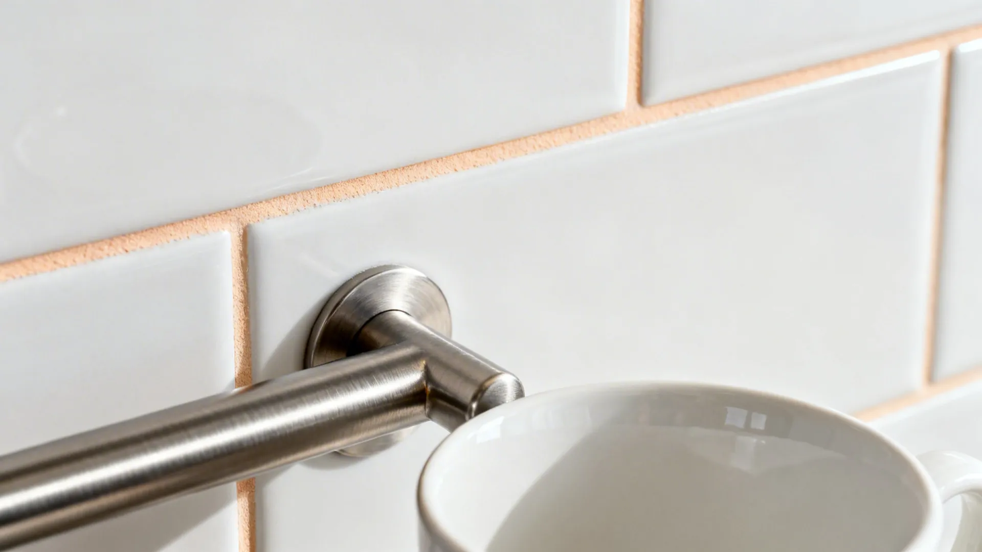 Minimalist matte subway + floating rail