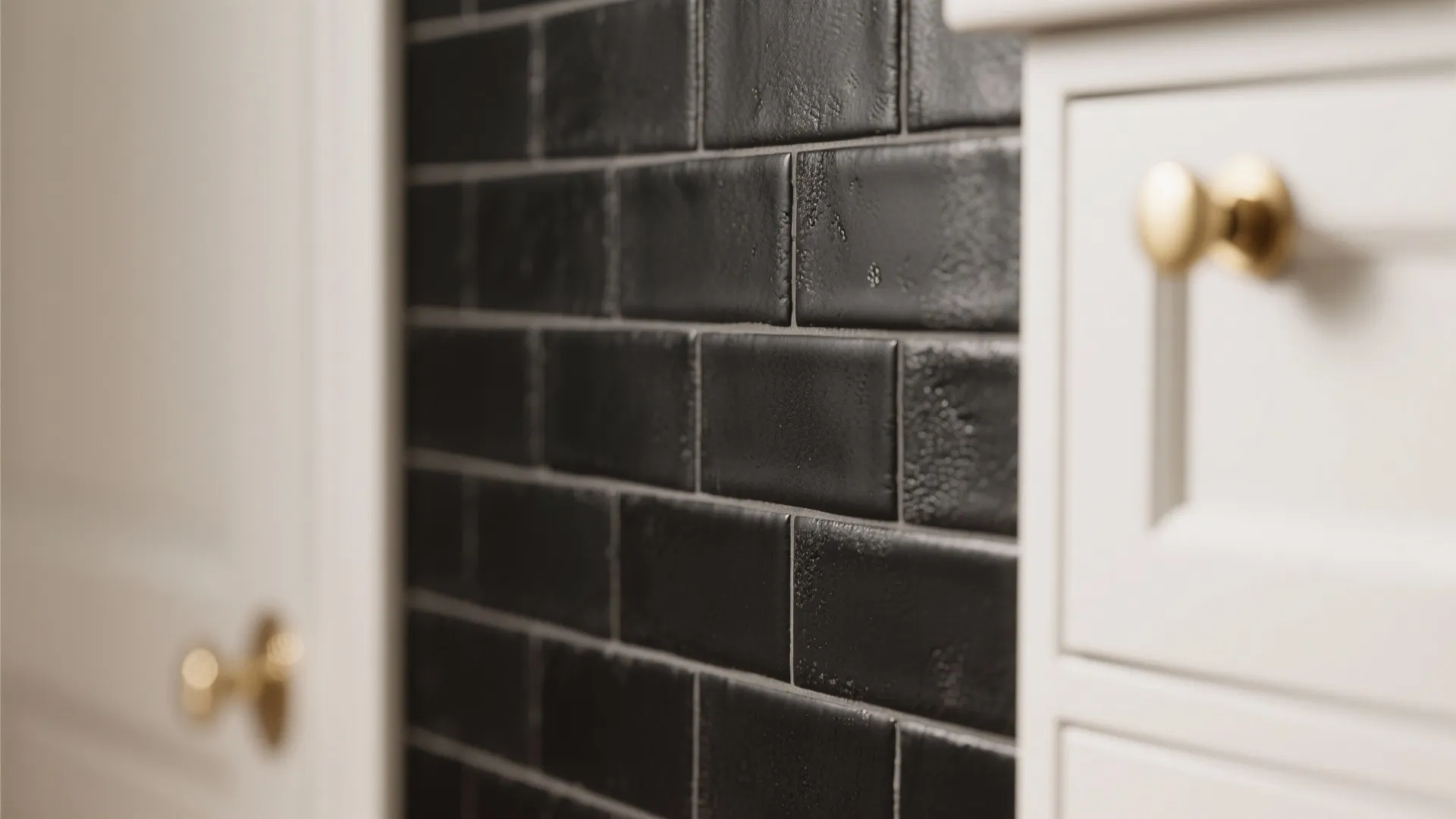 1. Matte black subway tiles for timeless contrast