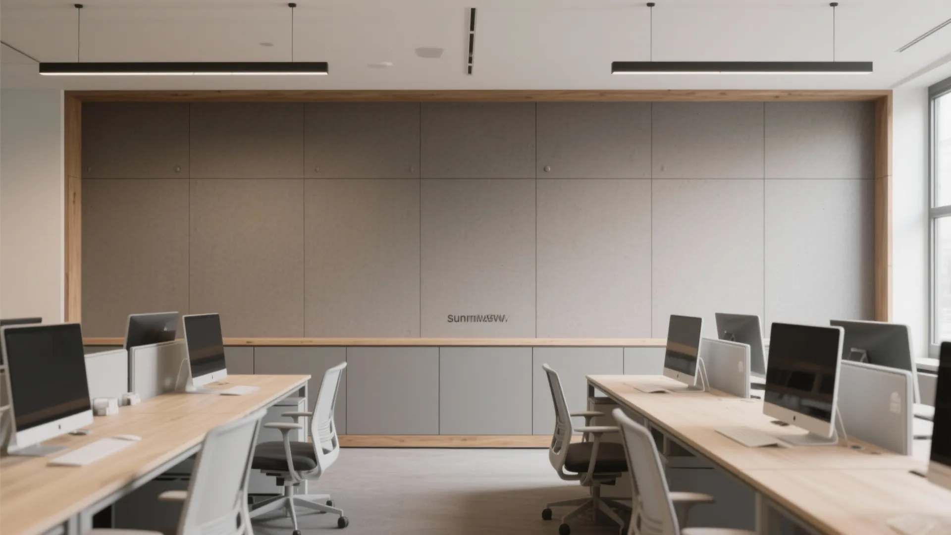 Minimalist Matte Sunmica Wall for Calm Focus