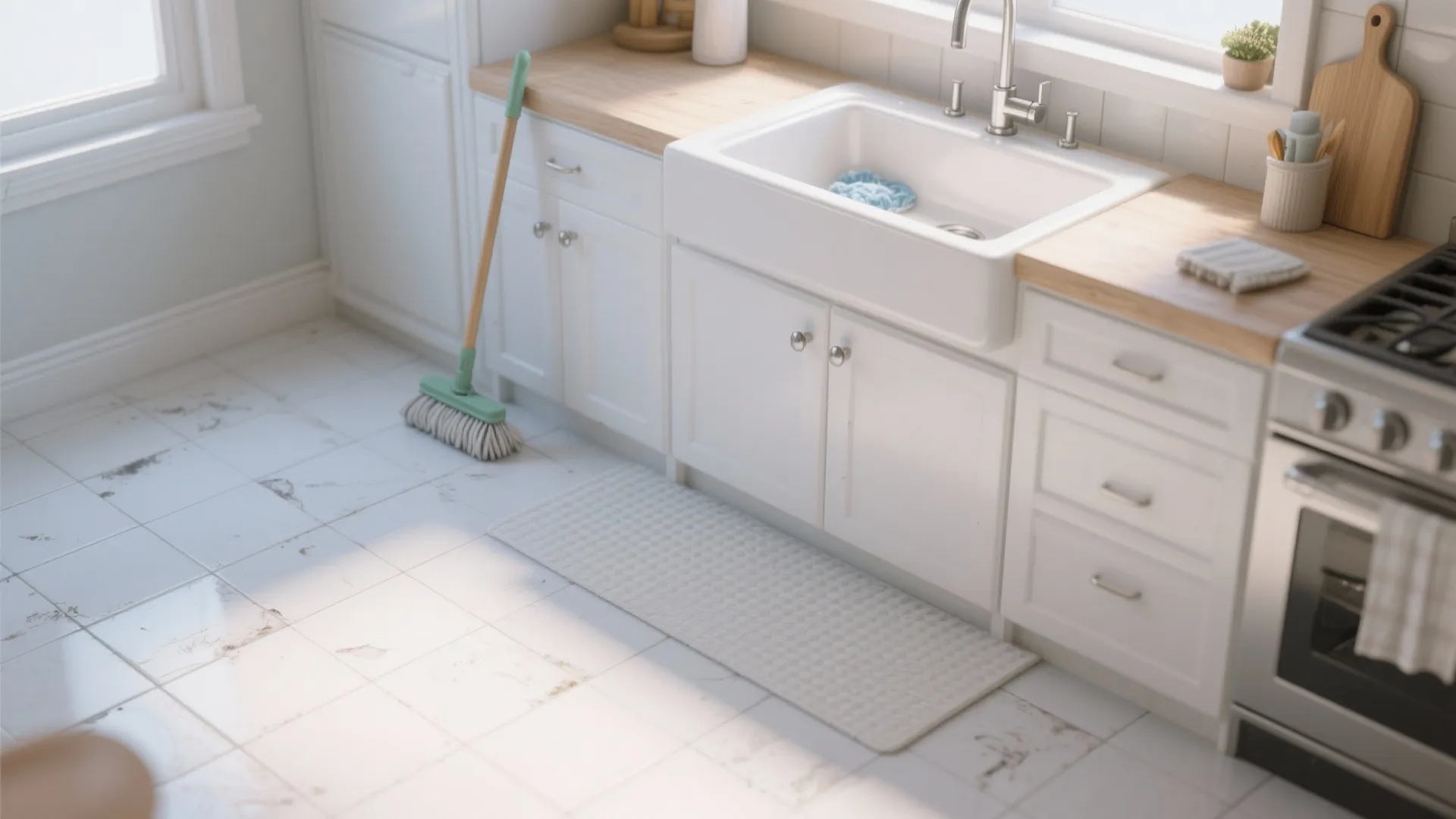 2. Choose matte or textured tiles in high-traffic zones