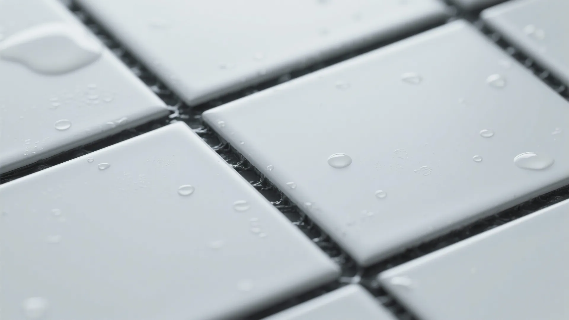 2. Matte White Tiles + Contrasting Grout