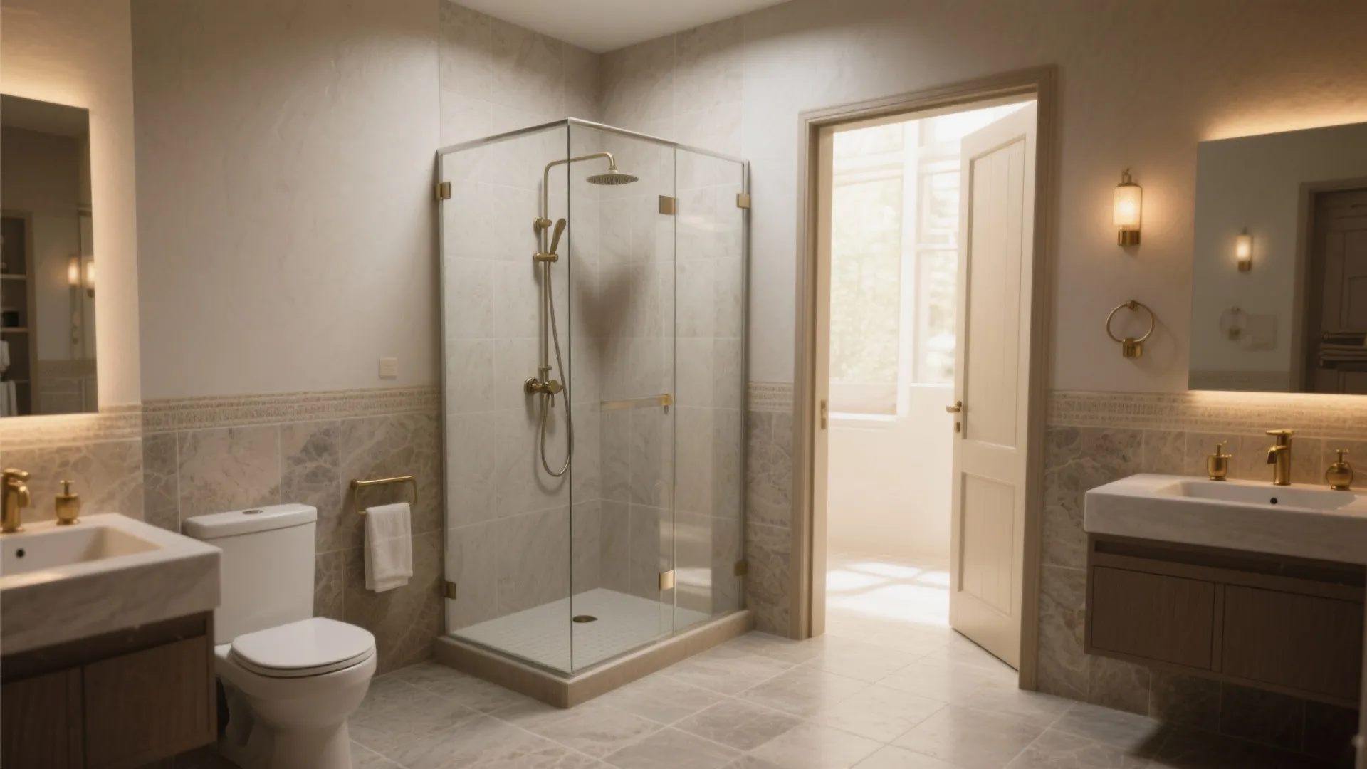 Matte, slip-resistant tiles for small Indian bathrooms