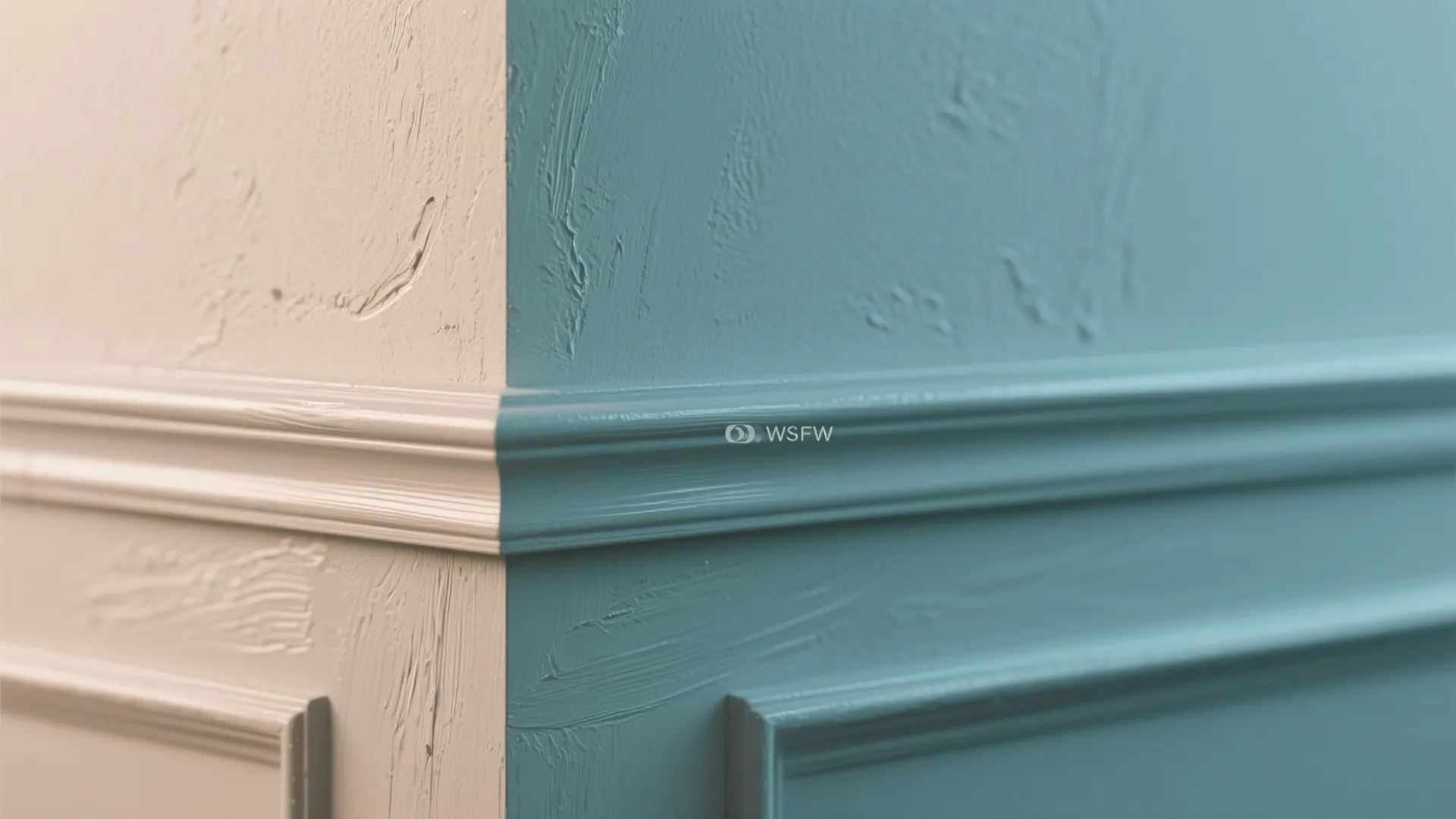 3. Matte Walls with Soft-Gloss Trim Match