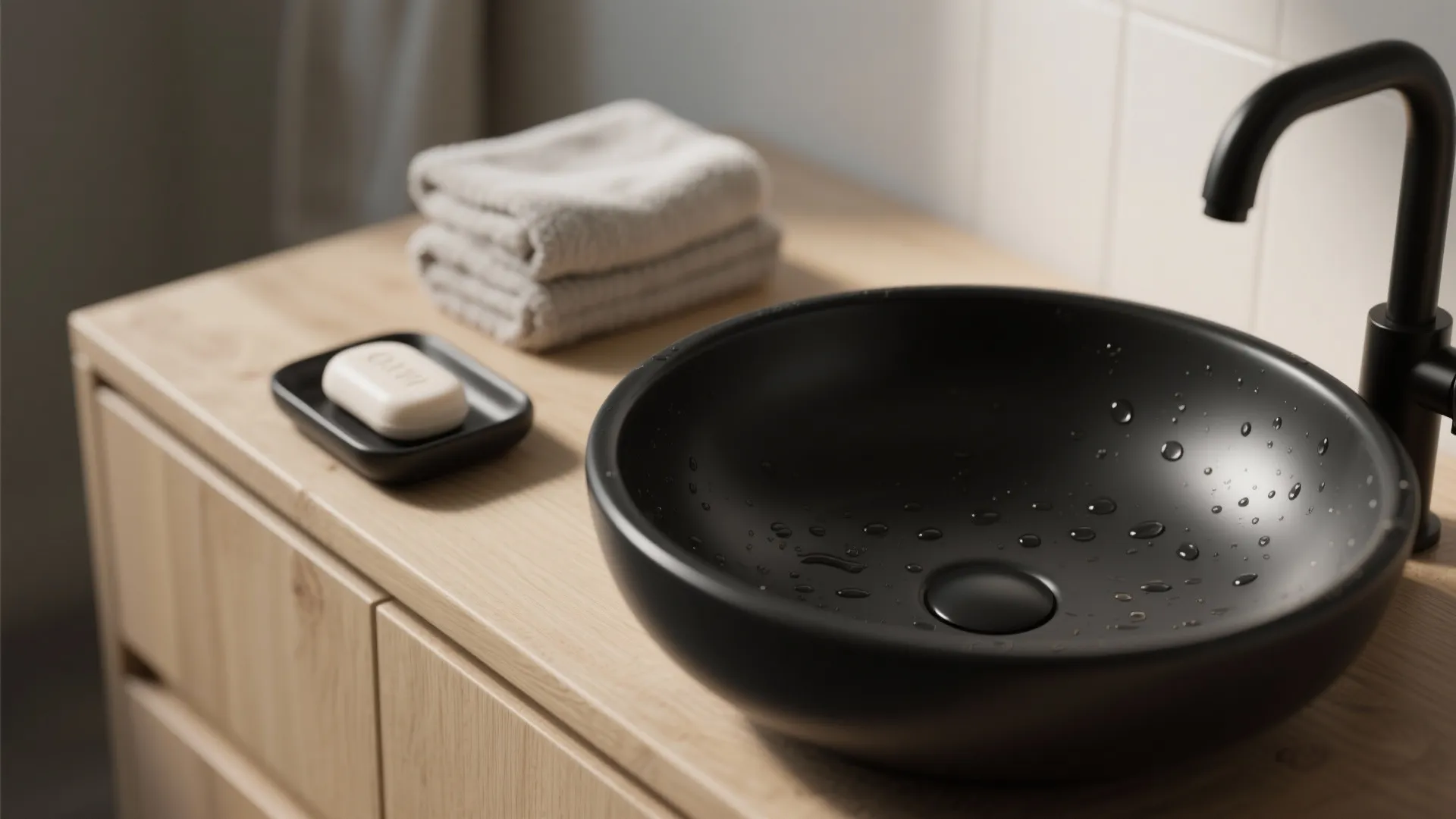 1. Matte black vessel for contrast