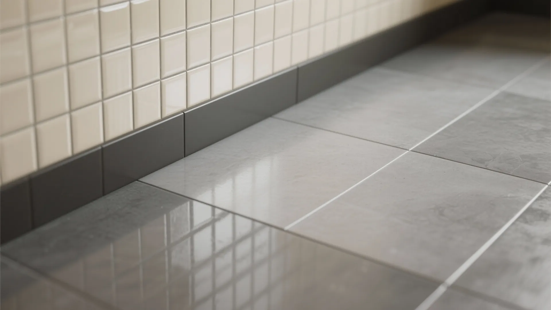 2. Matte Tiles + Glossy Fixtures for Contrast