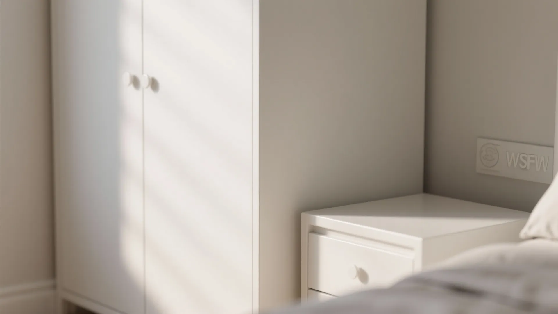 1. Choose matte white finishes to hide fingerprints and soften light