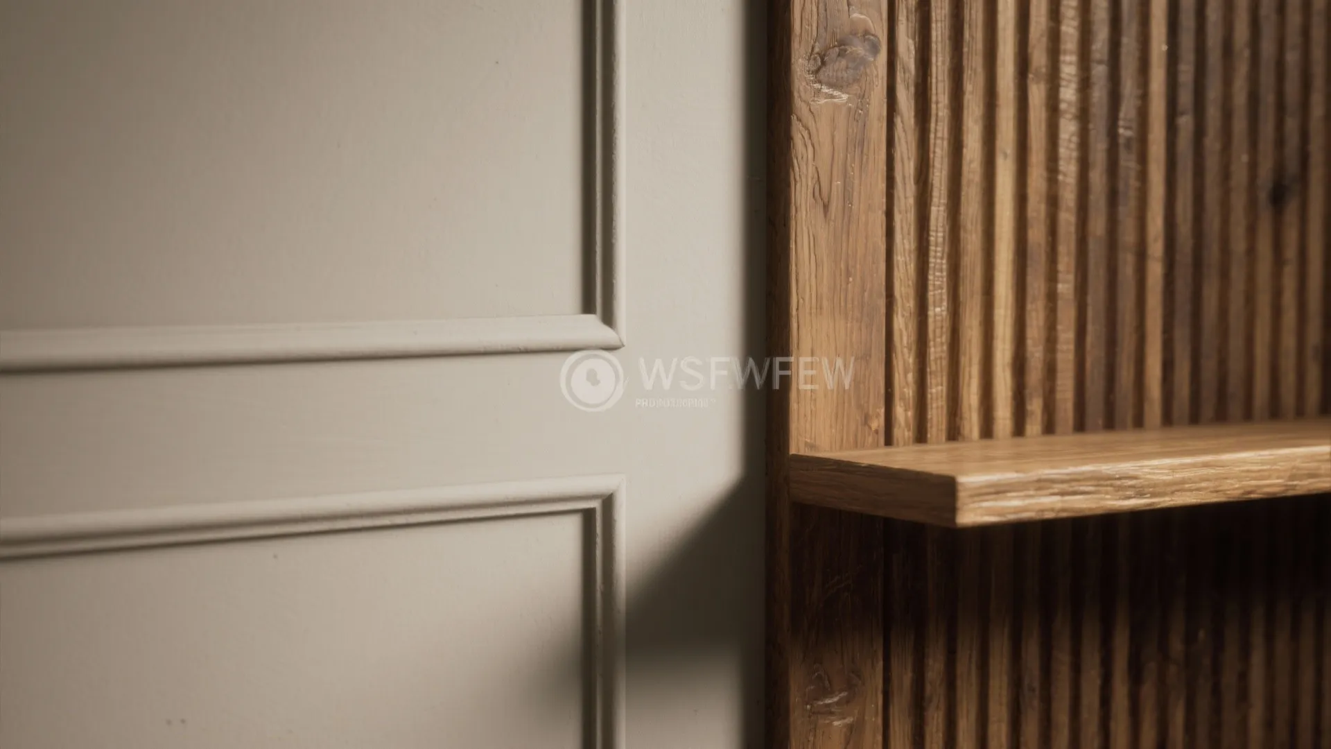 4. Mix Matte Paint with Natural Wood Accents